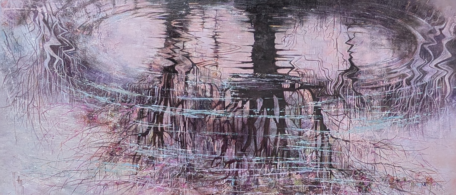 Nadine pillon s etire et s efface peinture a l huile 