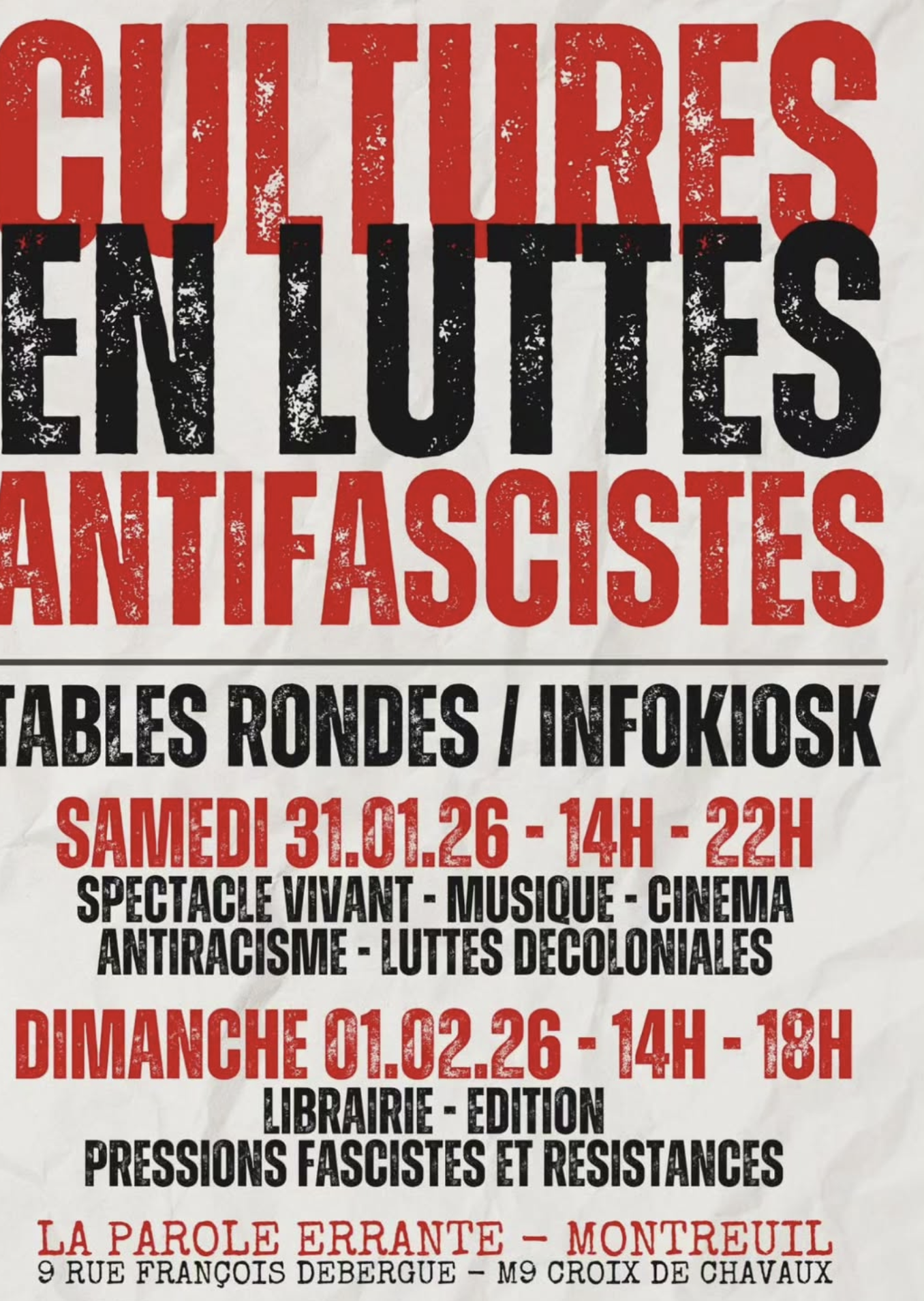 Cultures en luttes antifascistes