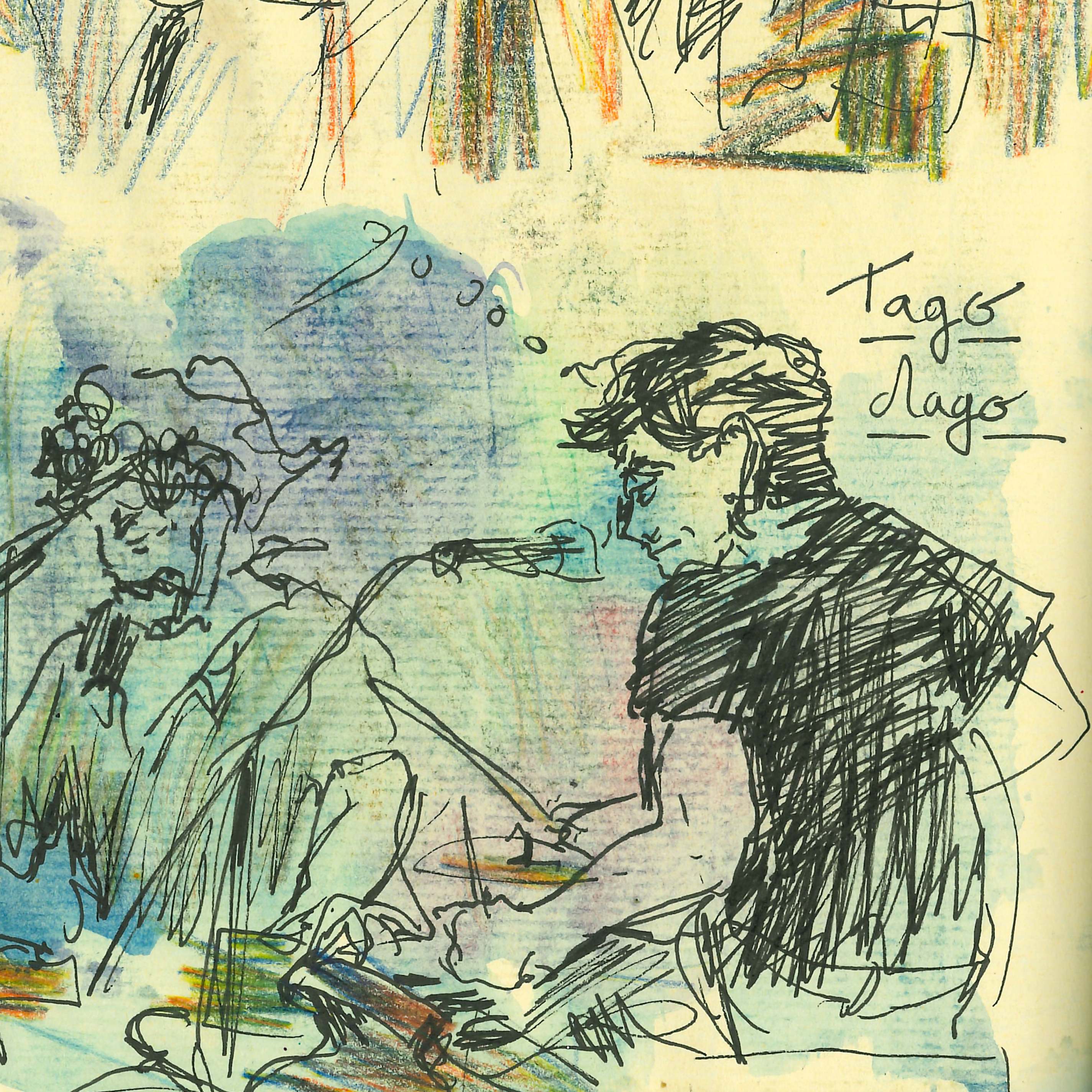 Une aquarelle de concert du groupe Tago Mago