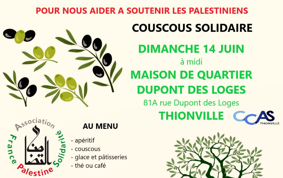 Couscous solidaire  à 12h le 14/06/2026