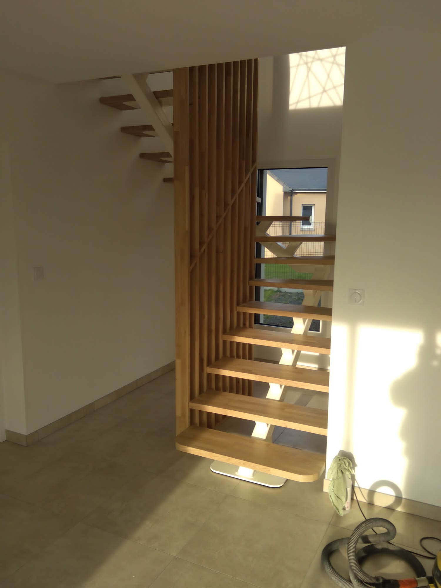 Avo renovation escalier limon central bois metal 49 angers 2