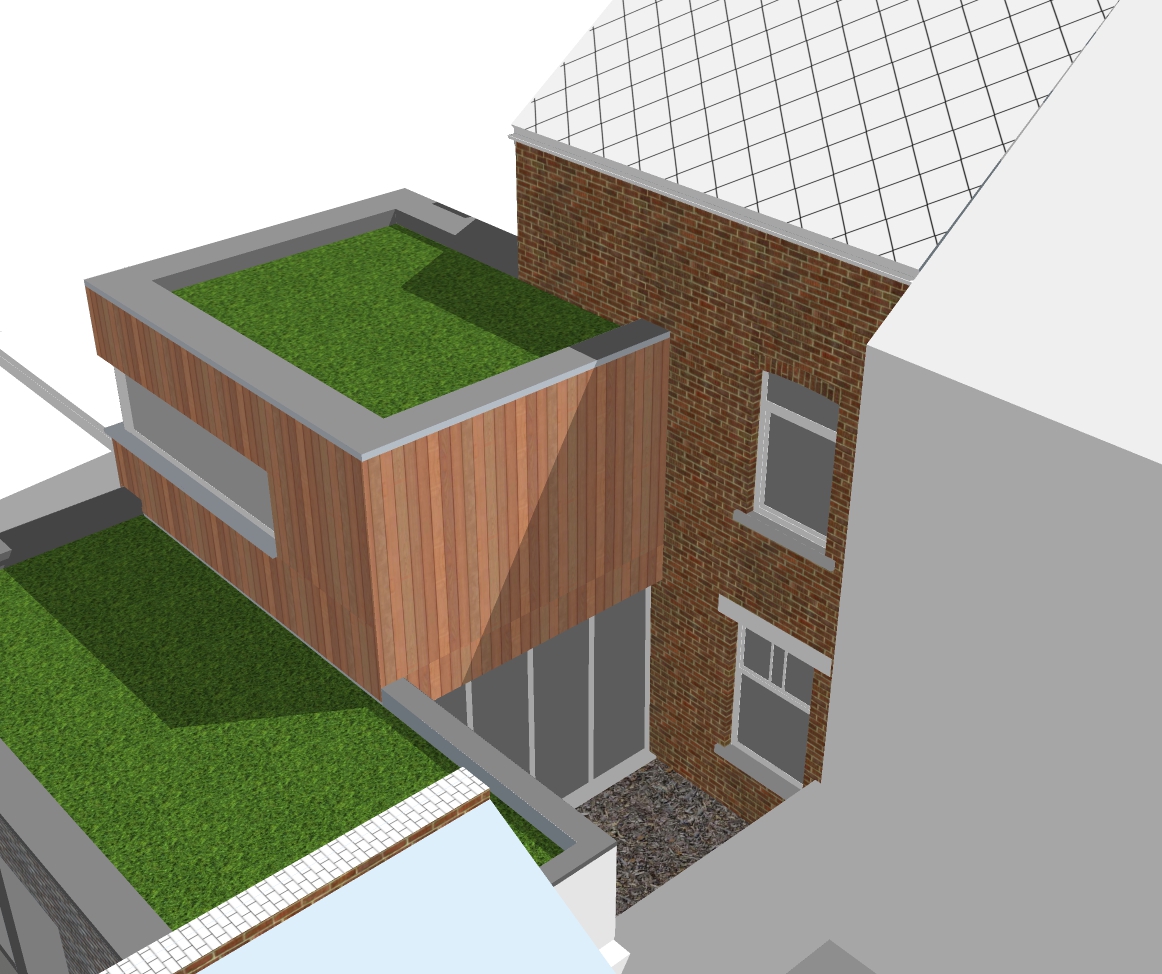 Vue aerienne patio option d