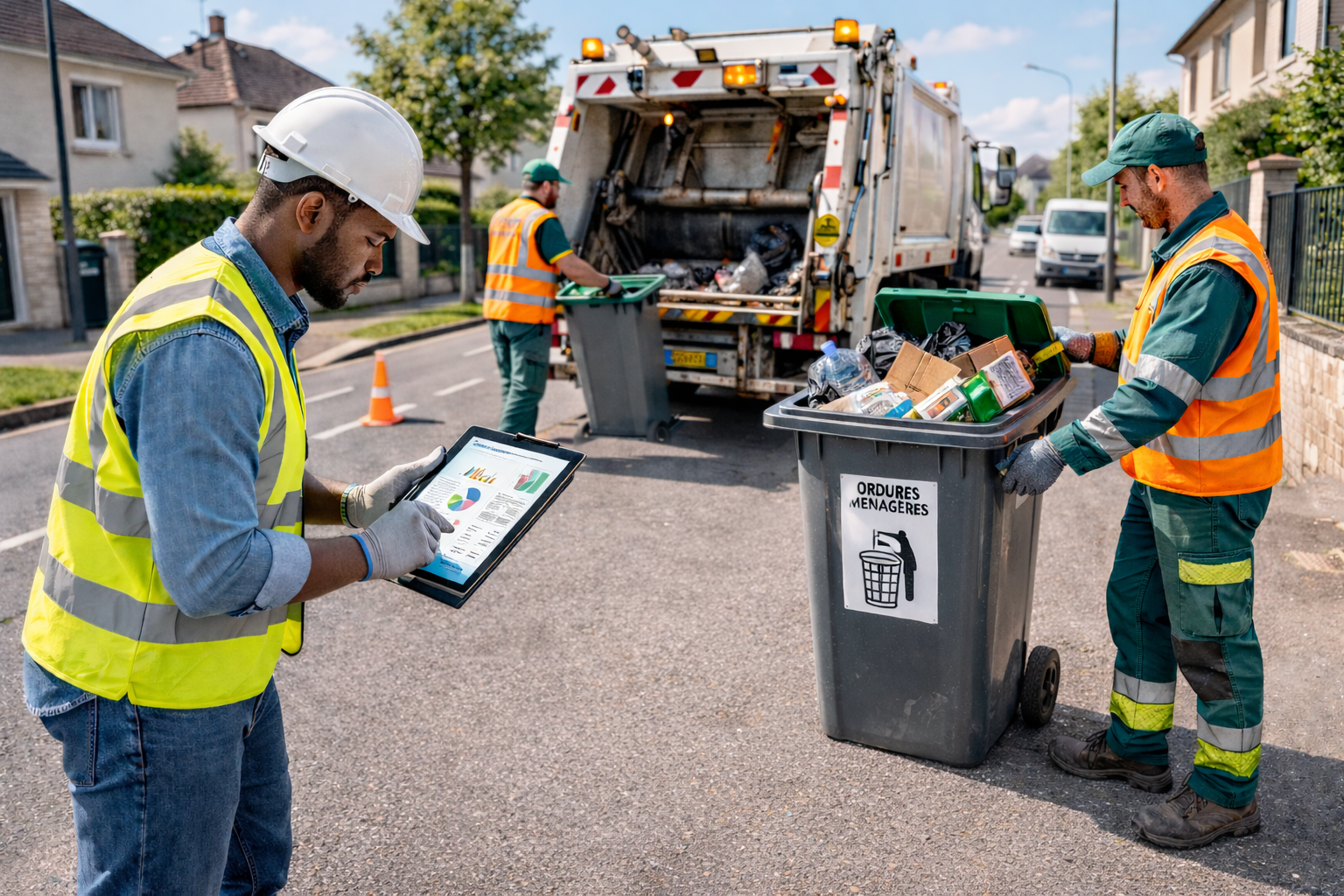 Suivi de collecte derrière camion- Etude de suvi des tournées des ordures ménagères
