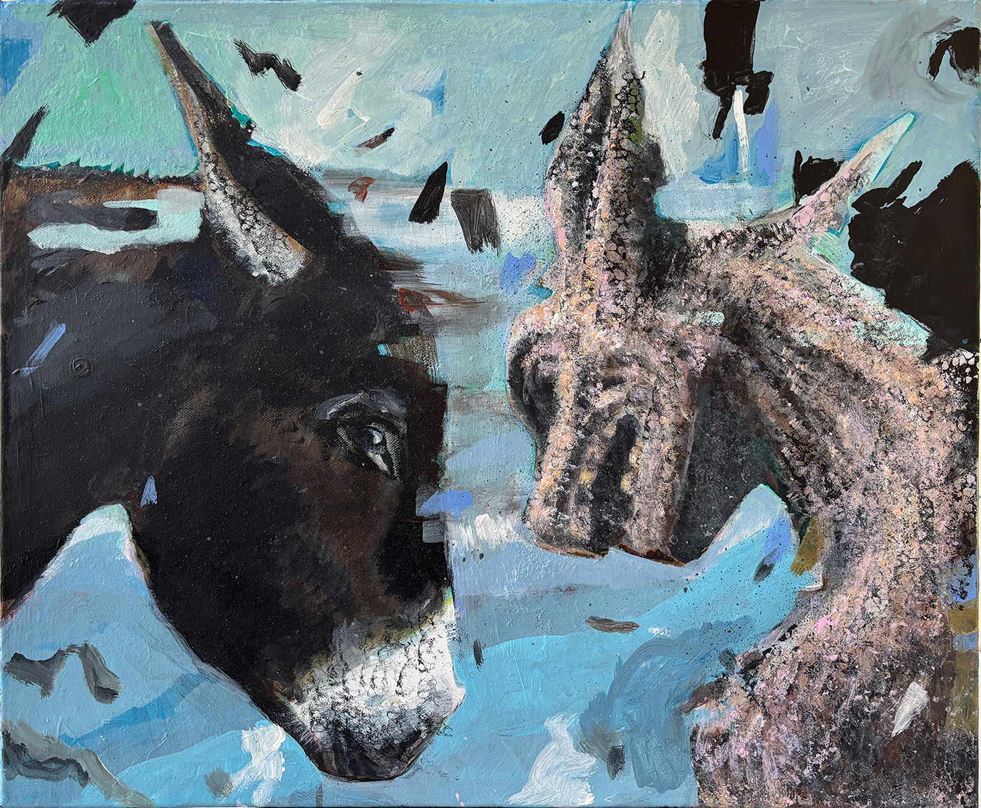 TÊTE-À-TÊTE
Peinture sur toile 50 x 60 cm

