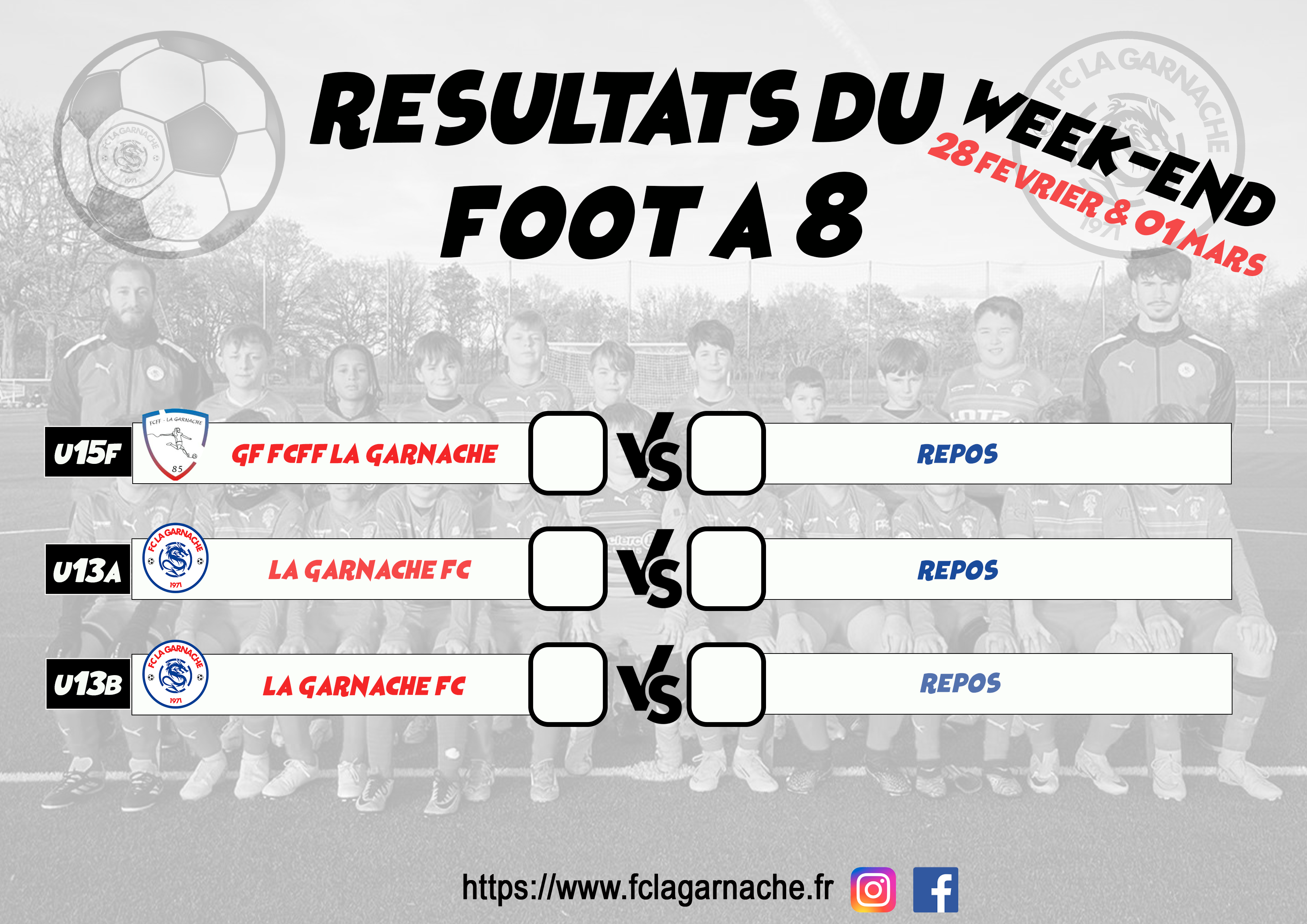 Resultat foot a 8 28fevrier et 1 mars