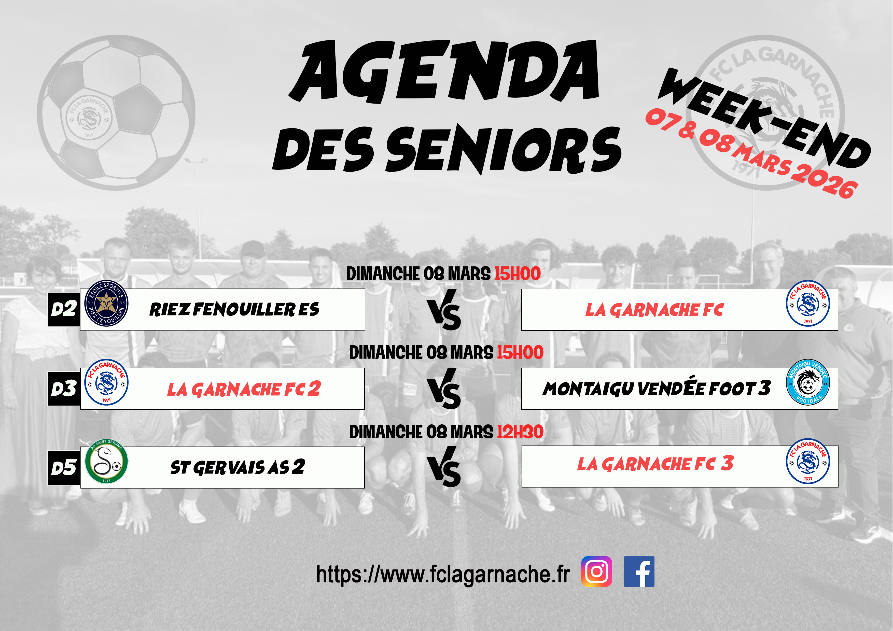 Agenda seniors 7 et 8 mars
