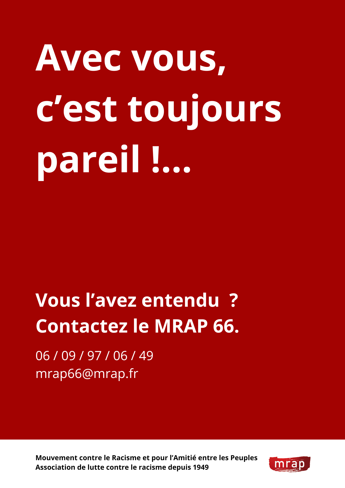 Affiche avec vous cest toujours pareil