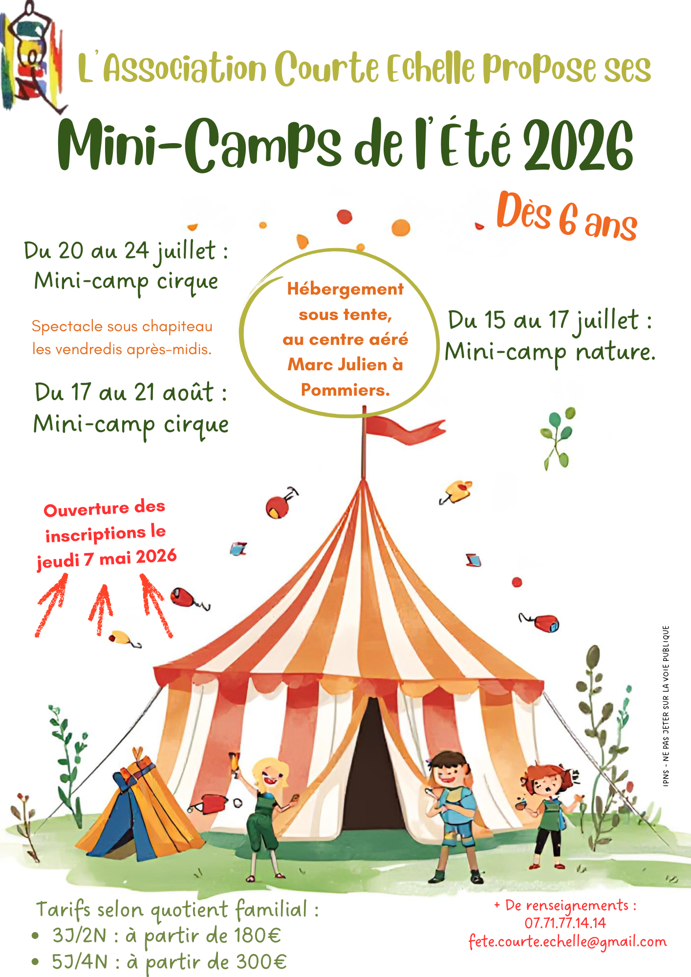 Visuel minis camps ete 2026