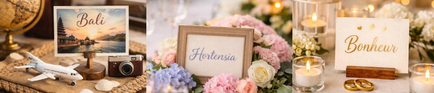 Mariage : Des idées de noms pour vos tables