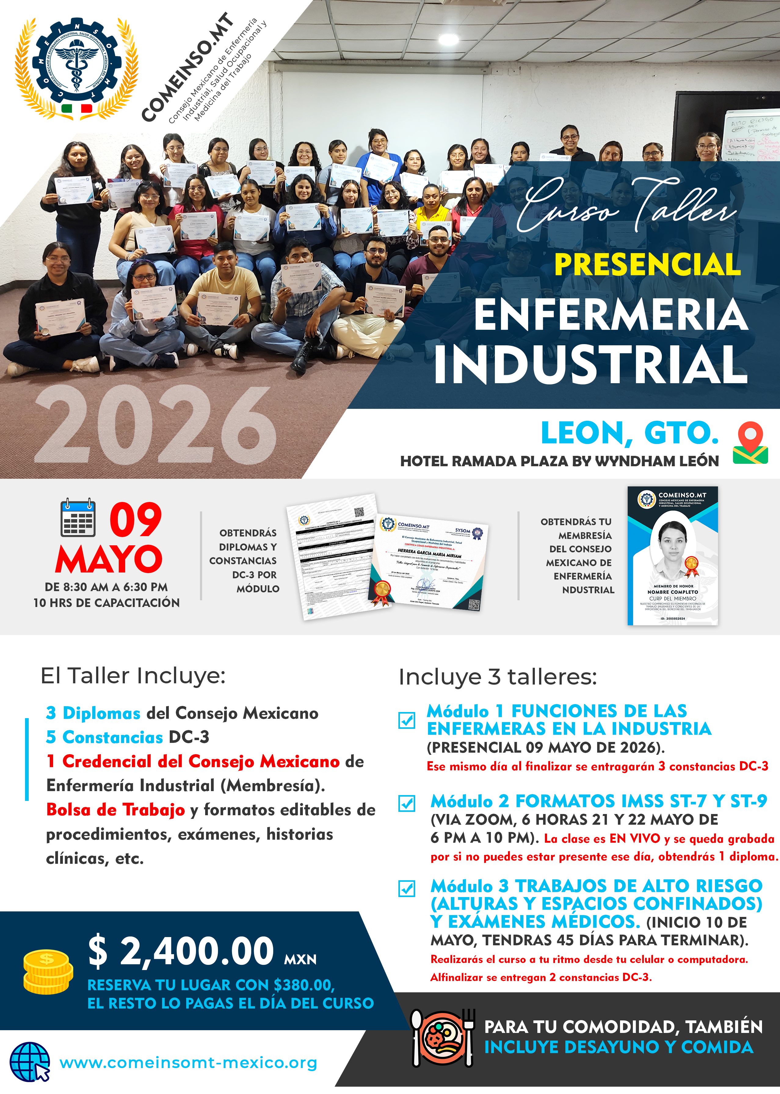 Informes curso enfermeria industrial leon 09 mayo 2026