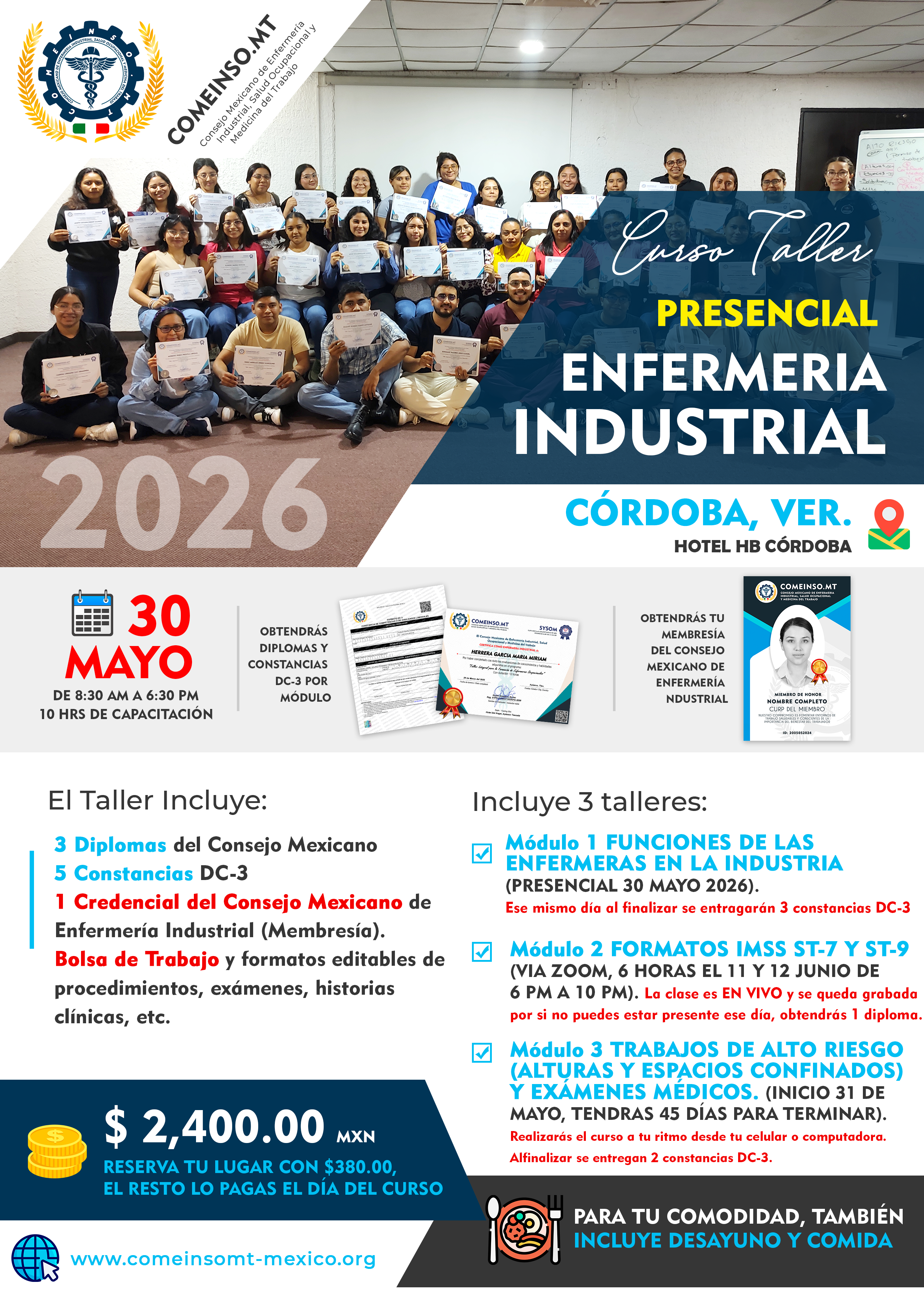 Informes curso enfermeria industrial cordoba 30 mayo 2026