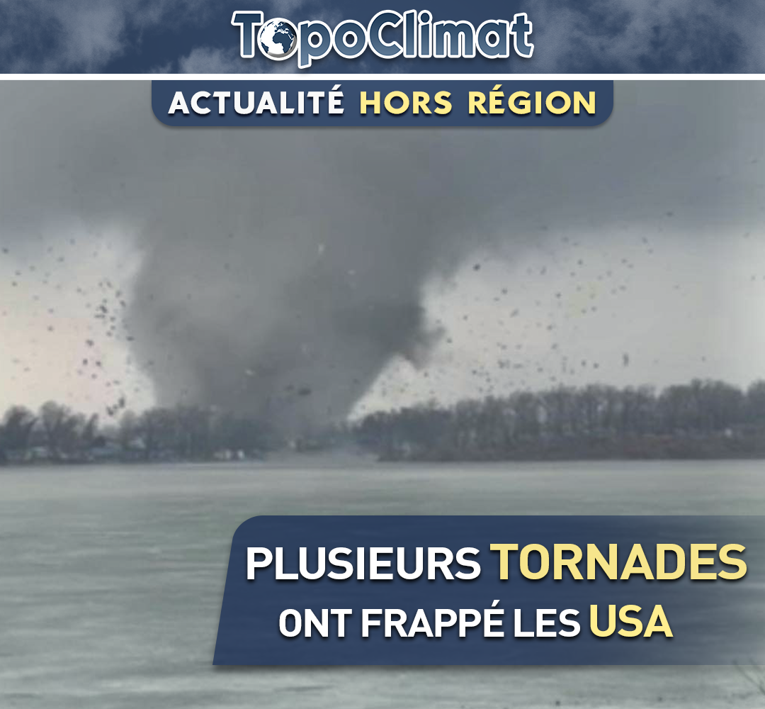 USA : plusieurs tornades frappent le centre et le nord du pays, causant d'importants dégâts.