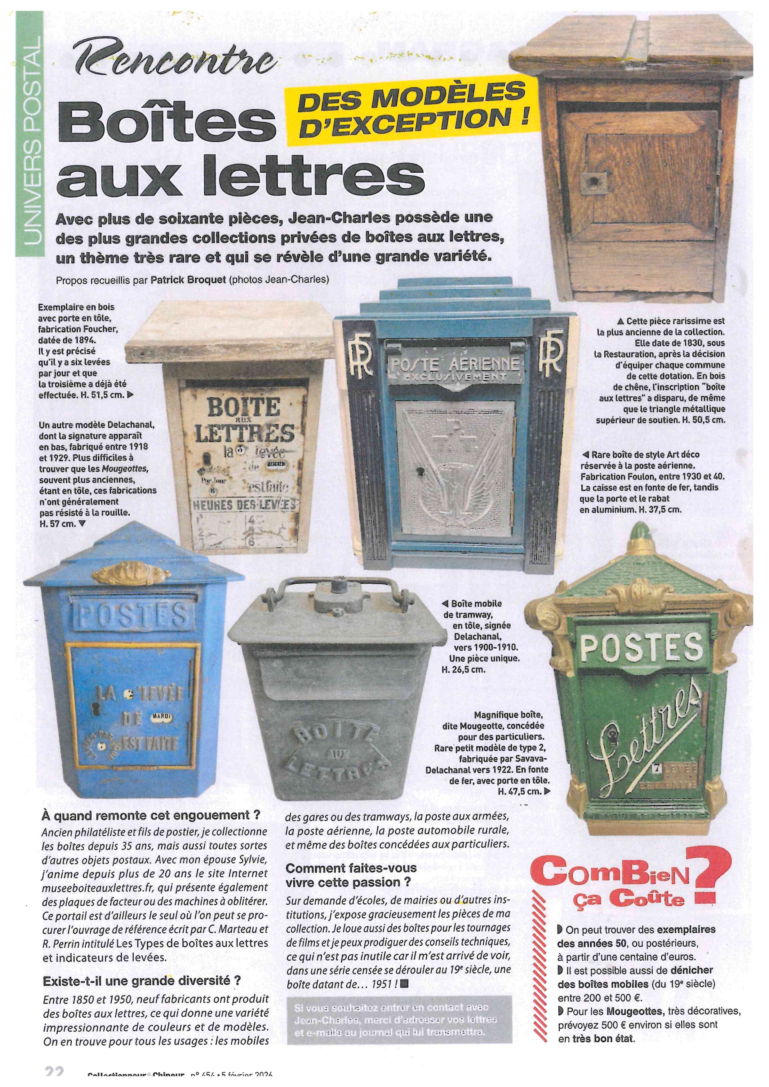 boite aux lettres PTT mougeotte delachanal ptt