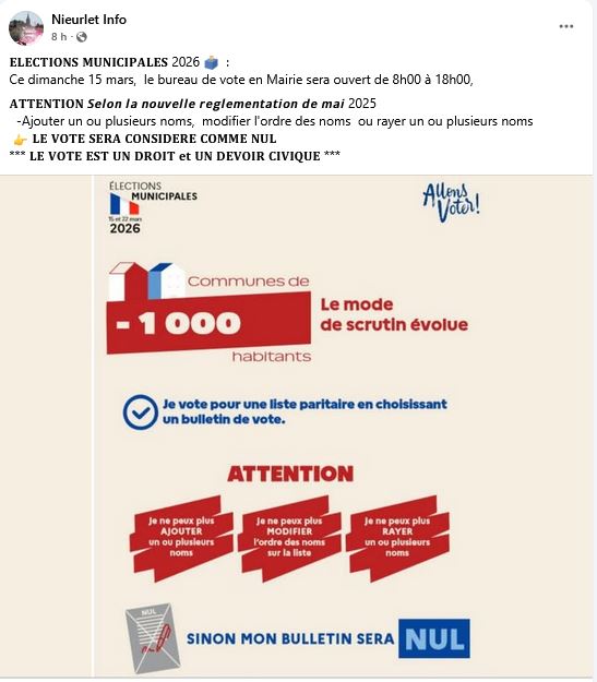 Election de ce 15 mars