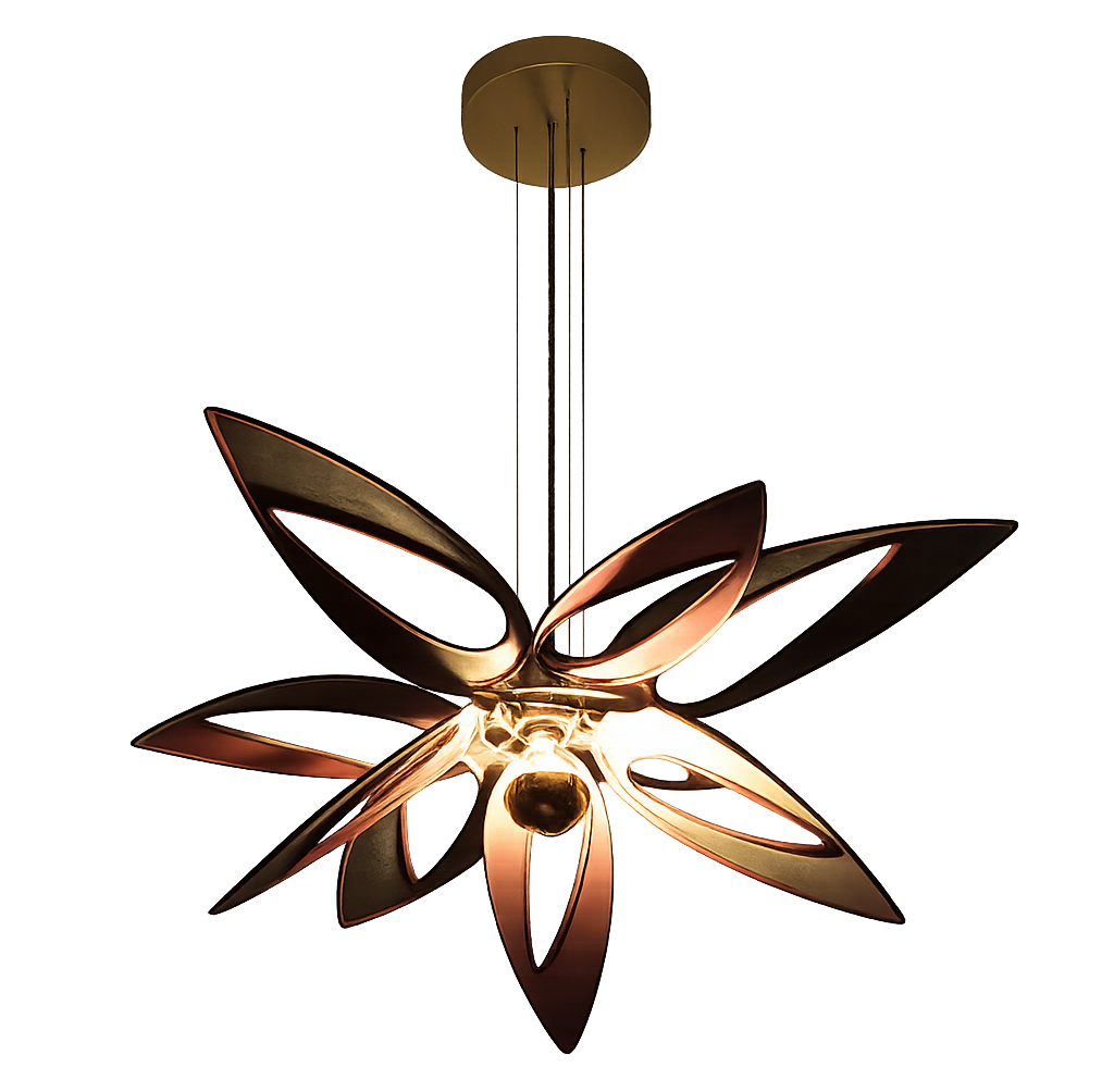 Suspension lumineuse florale elegante 2