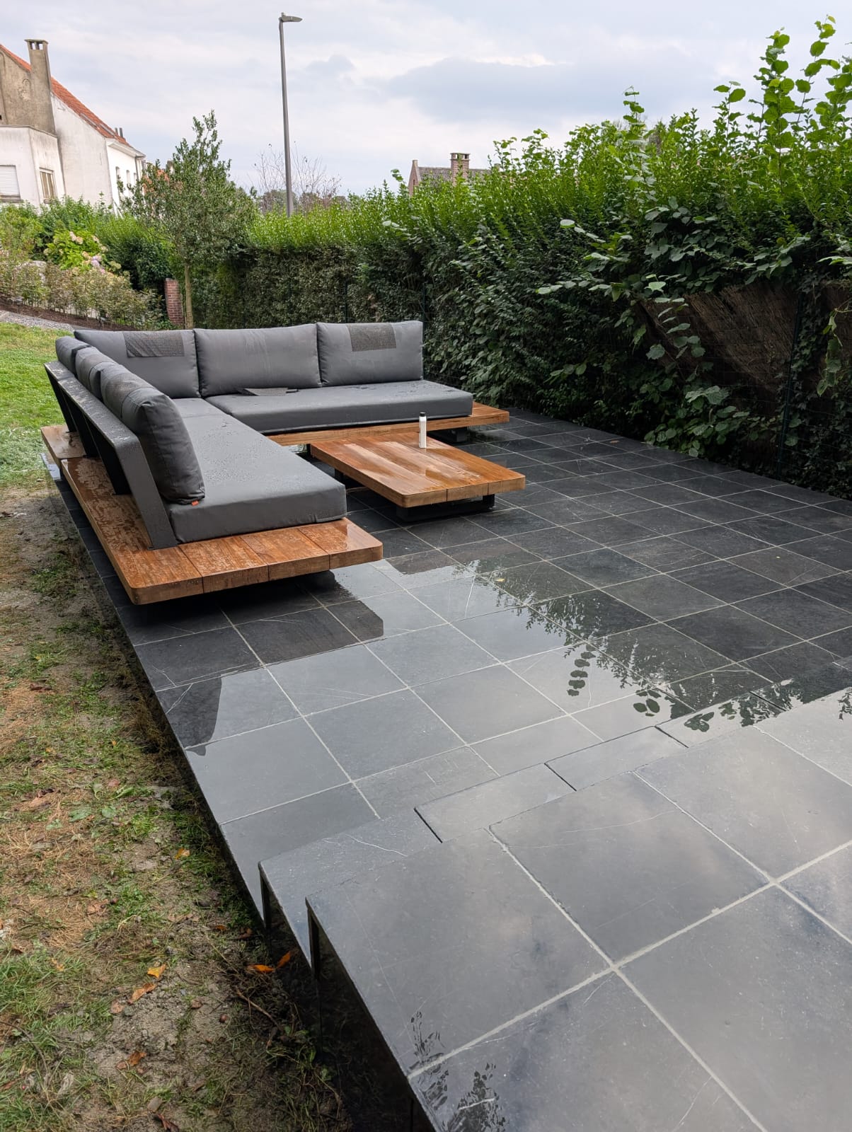 Terrasse, pavage, carrelage, pierre