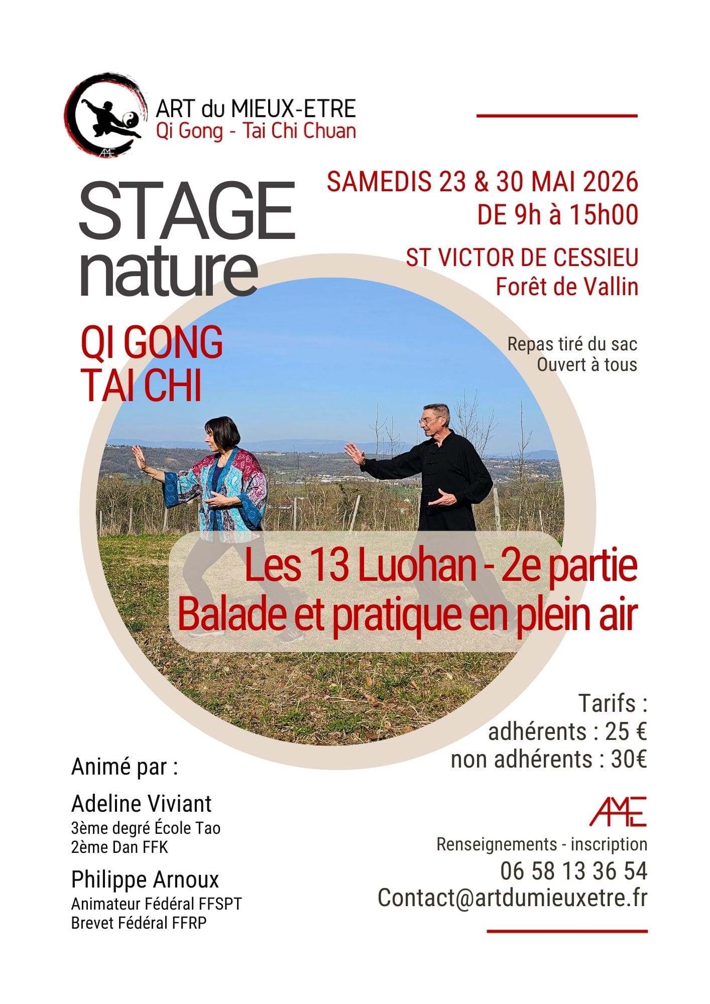 Qi gong tai chi stage 2026 saint victor de cessieu isere art du mieux etre adeline viviant