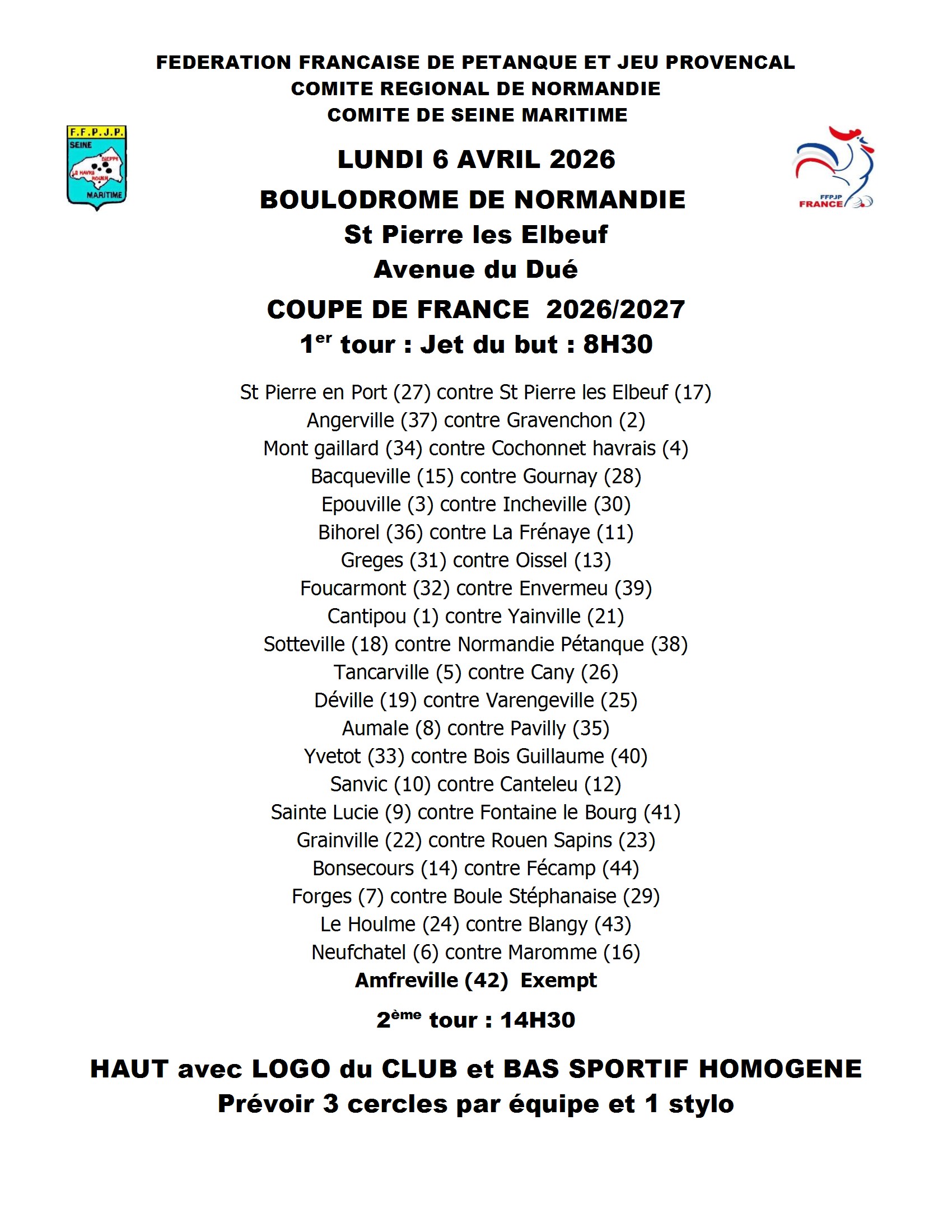 Affiche coupe de france conv 1