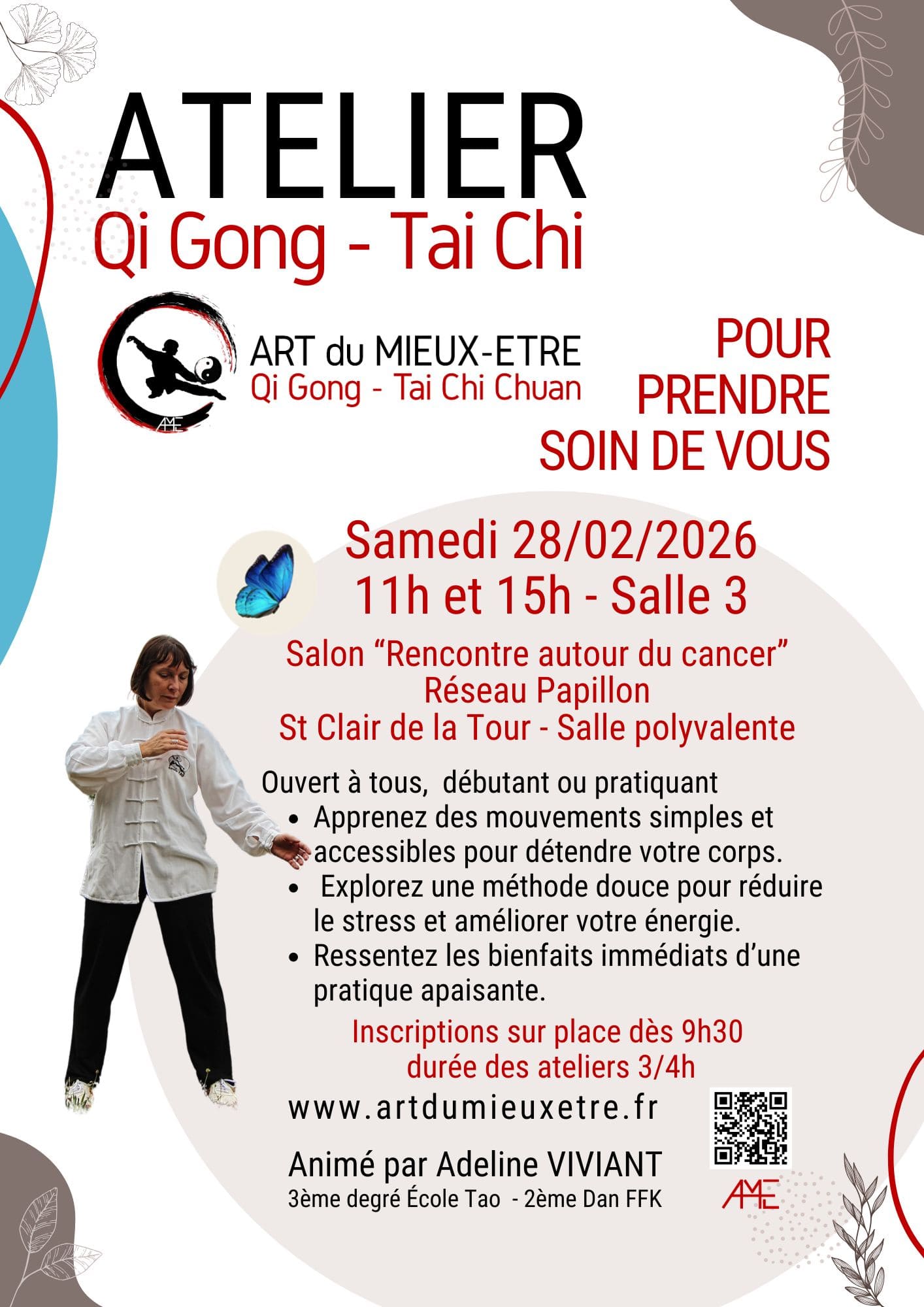 Qi gong tai chi atelier 2026 saint clair de la tour isere art du mieux etre adeline viviant