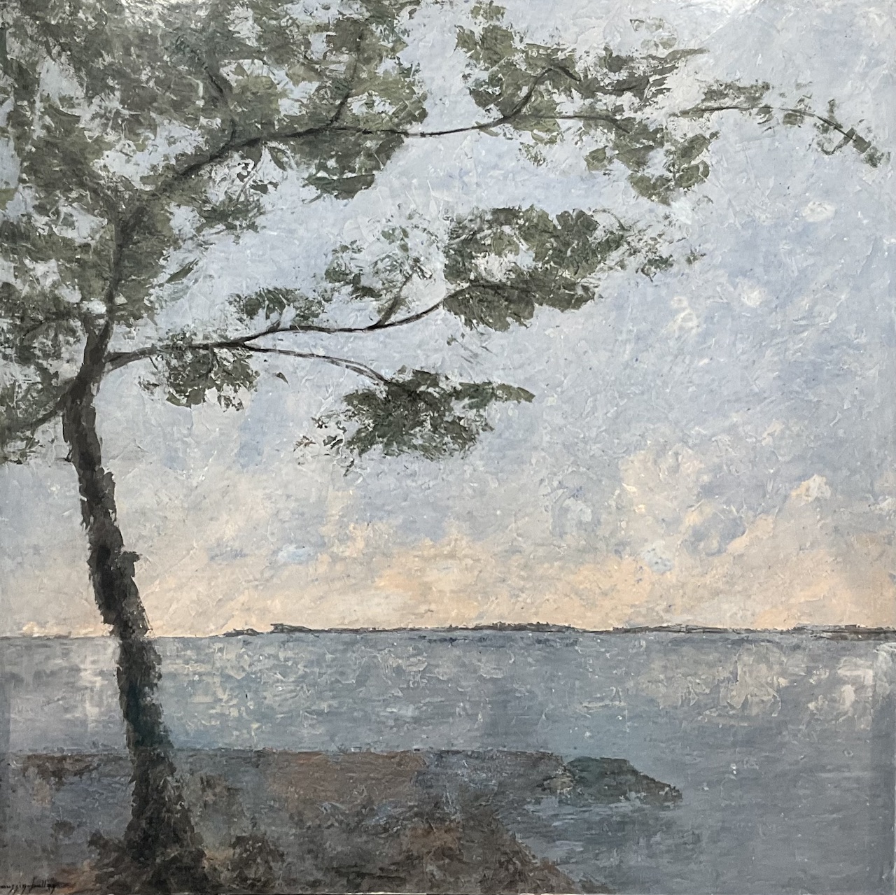 Le 14 juillet a la madrague poupe e caussin bellon tadelackt sur bois poli au galet 1 copie