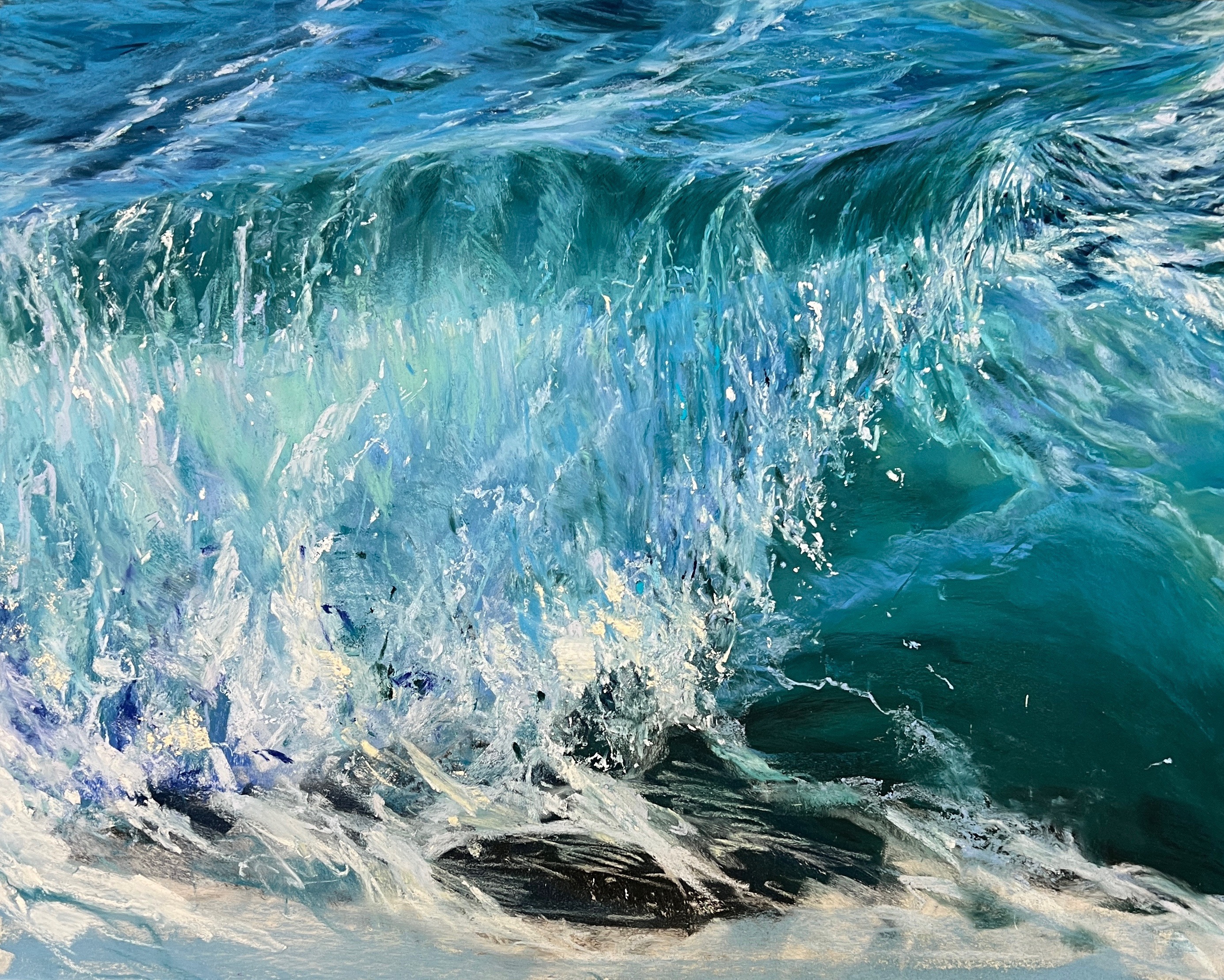 Degenhardt elena a moment of happiness pastel and water on paper 42x52cm