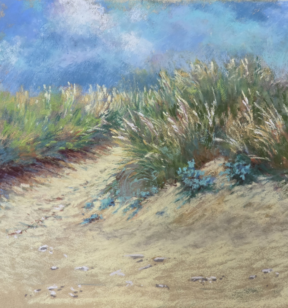 Marieoctobre mhdumas dunequiberon pastel 40x40cm