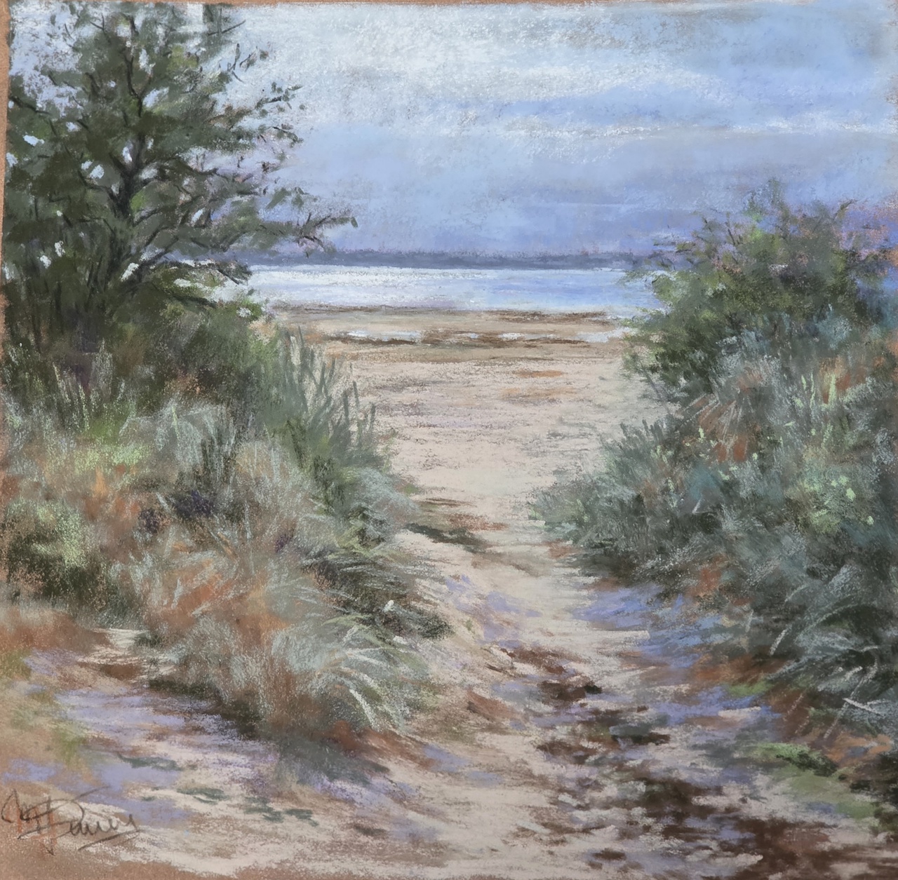 Marieoctobre mhdumas soirbecdandaine pastel 50x50cm