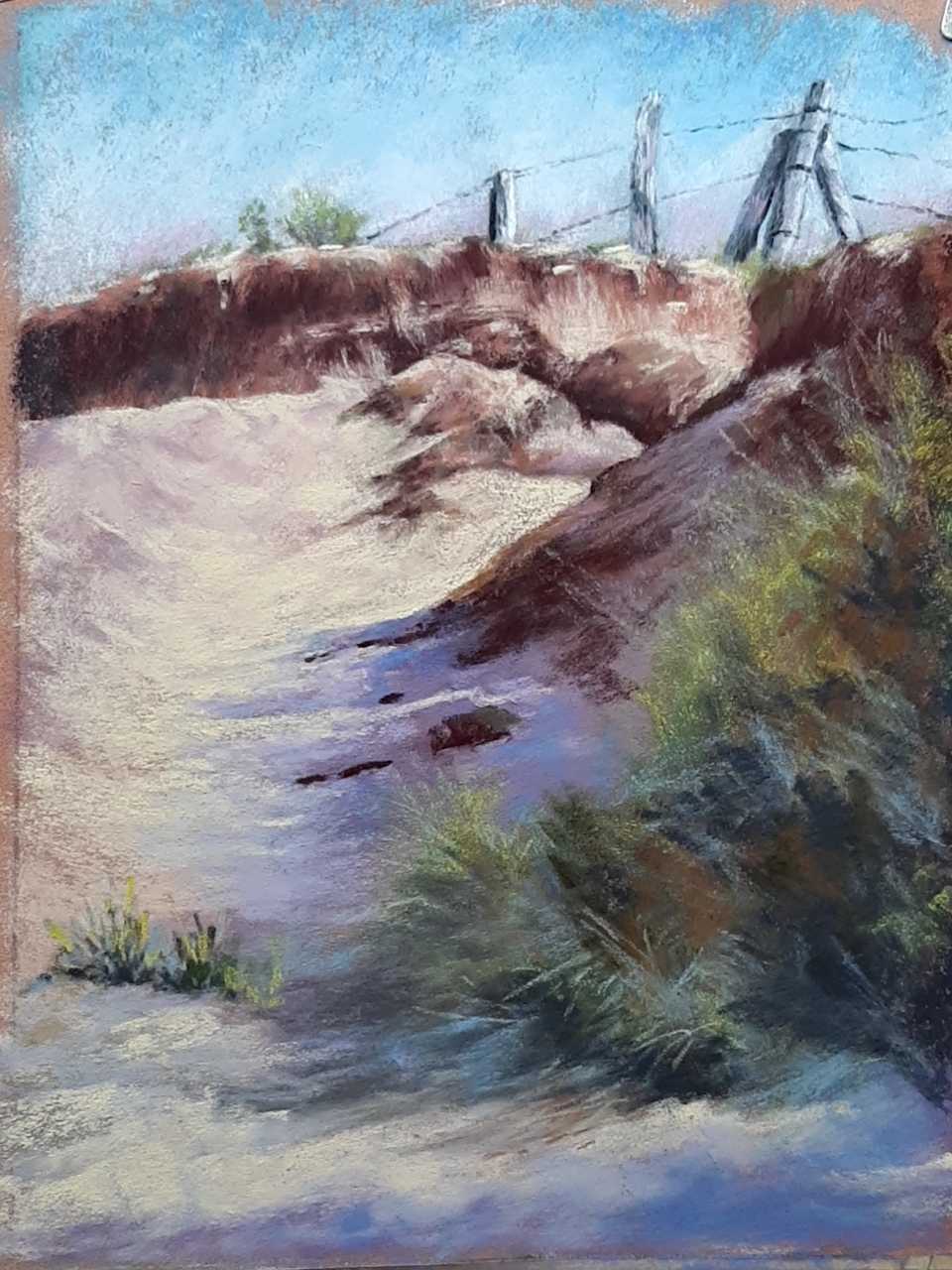 Marieoctobre mhdumas dune bec dandaine pastel  50x40cm