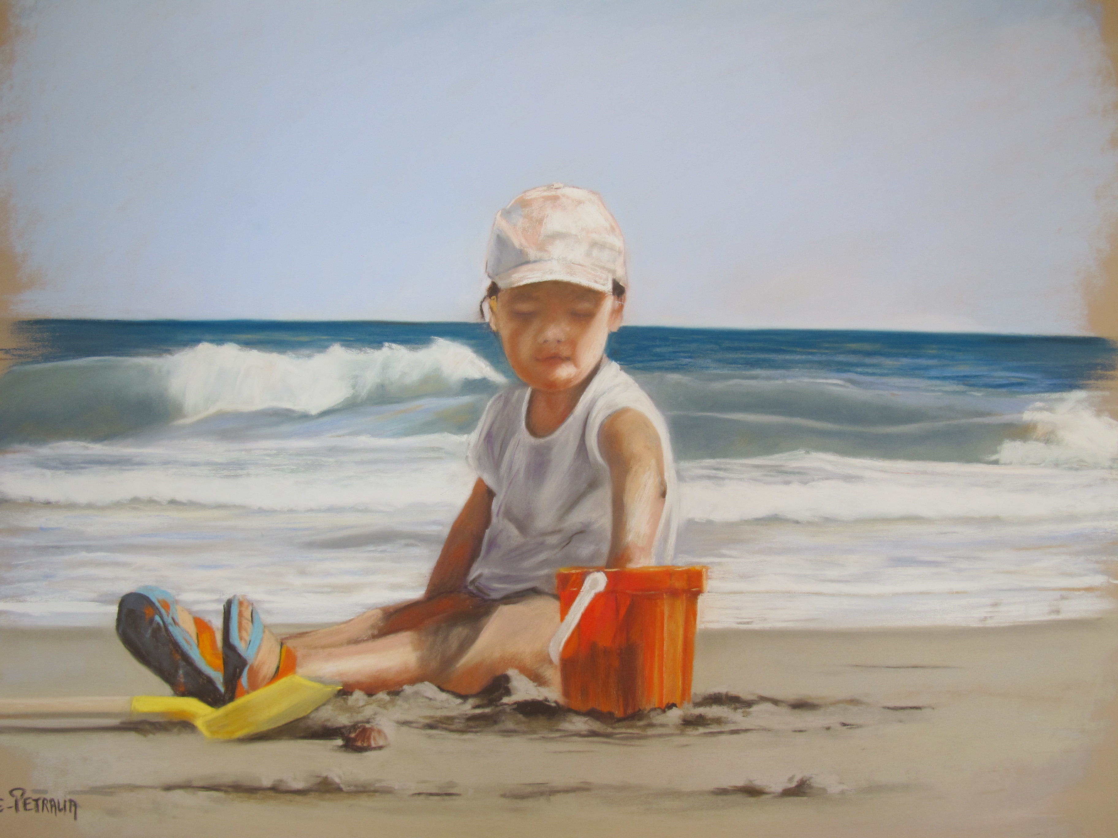 V fontaine jeu d enfant pastel 53 x 73 1 