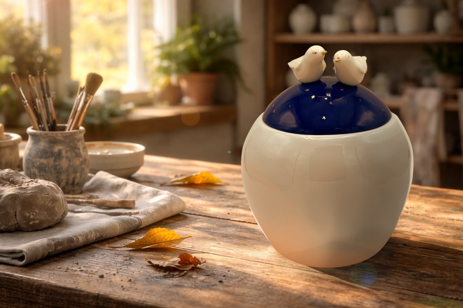 Urne-en-porcelaine-sous-lumiere-d-automne