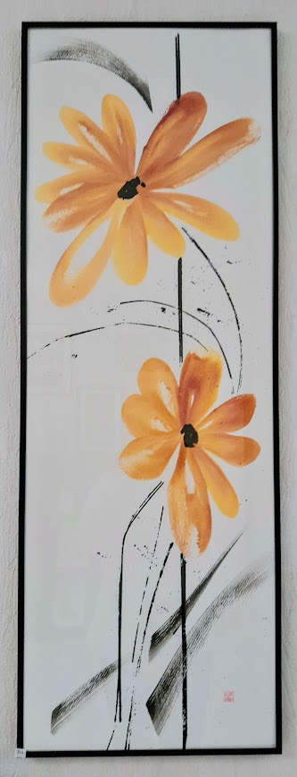 Grange nicole tourneson aquarelle 33x95 cm