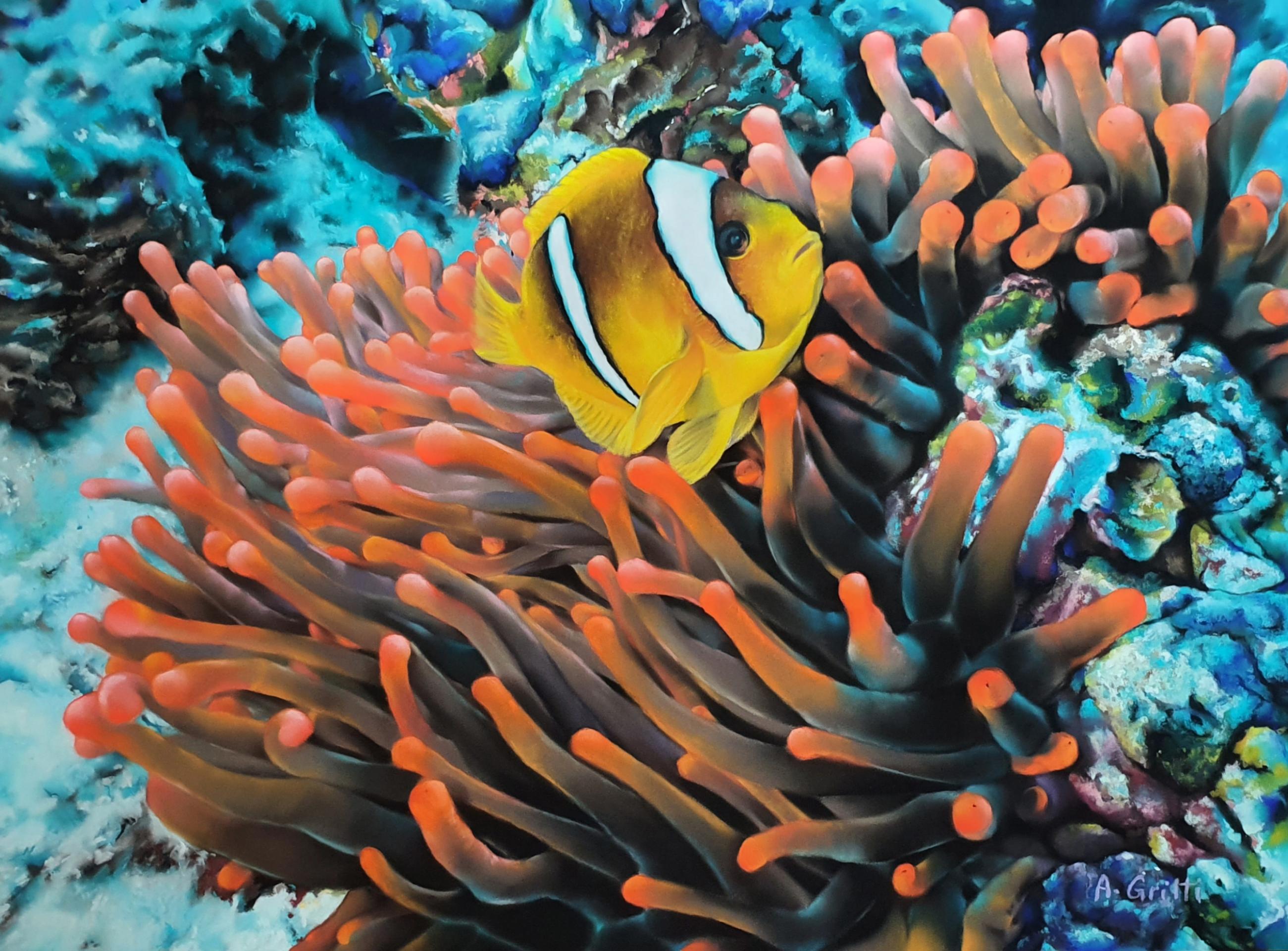 Audrey gritti poisson clown n 1 65x85cm