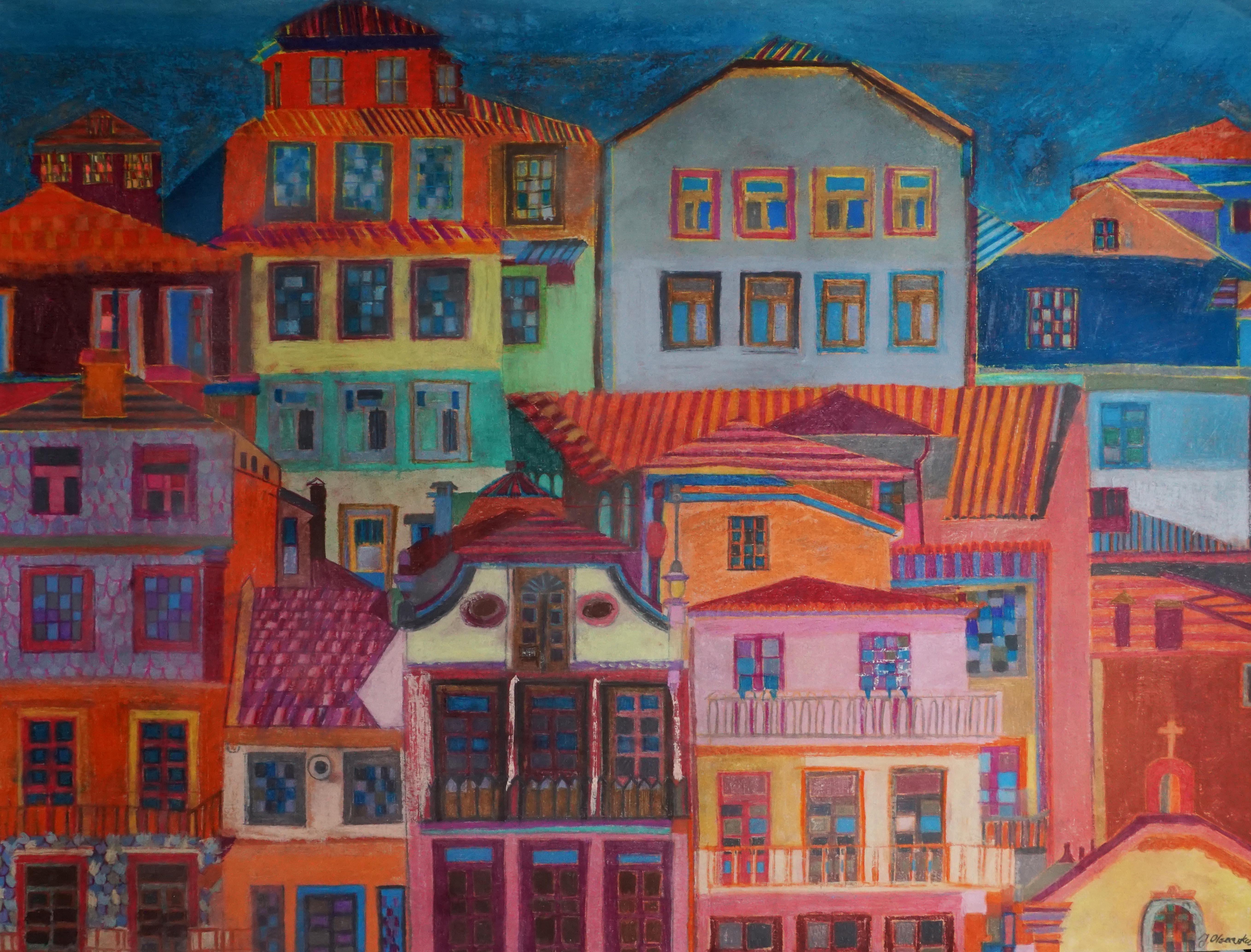 J olszewska szewczyk city 38 dry pastel on paper 70 x 90 cm 2024