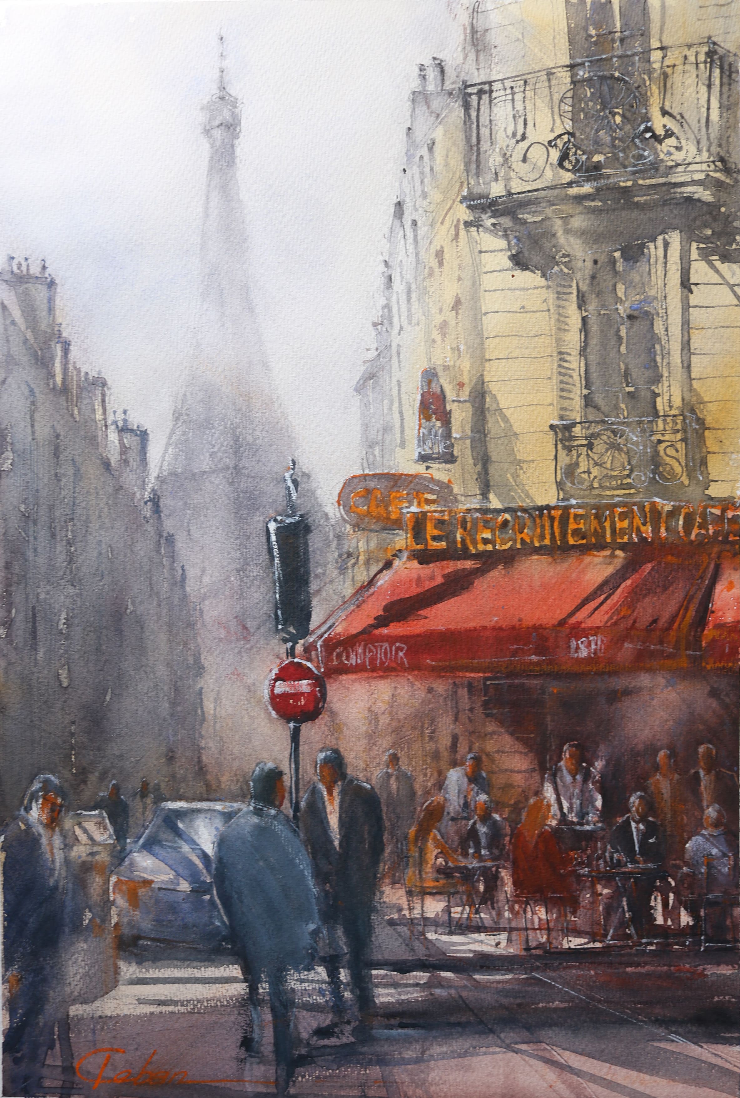 Ceban paris aquarelle 37x55