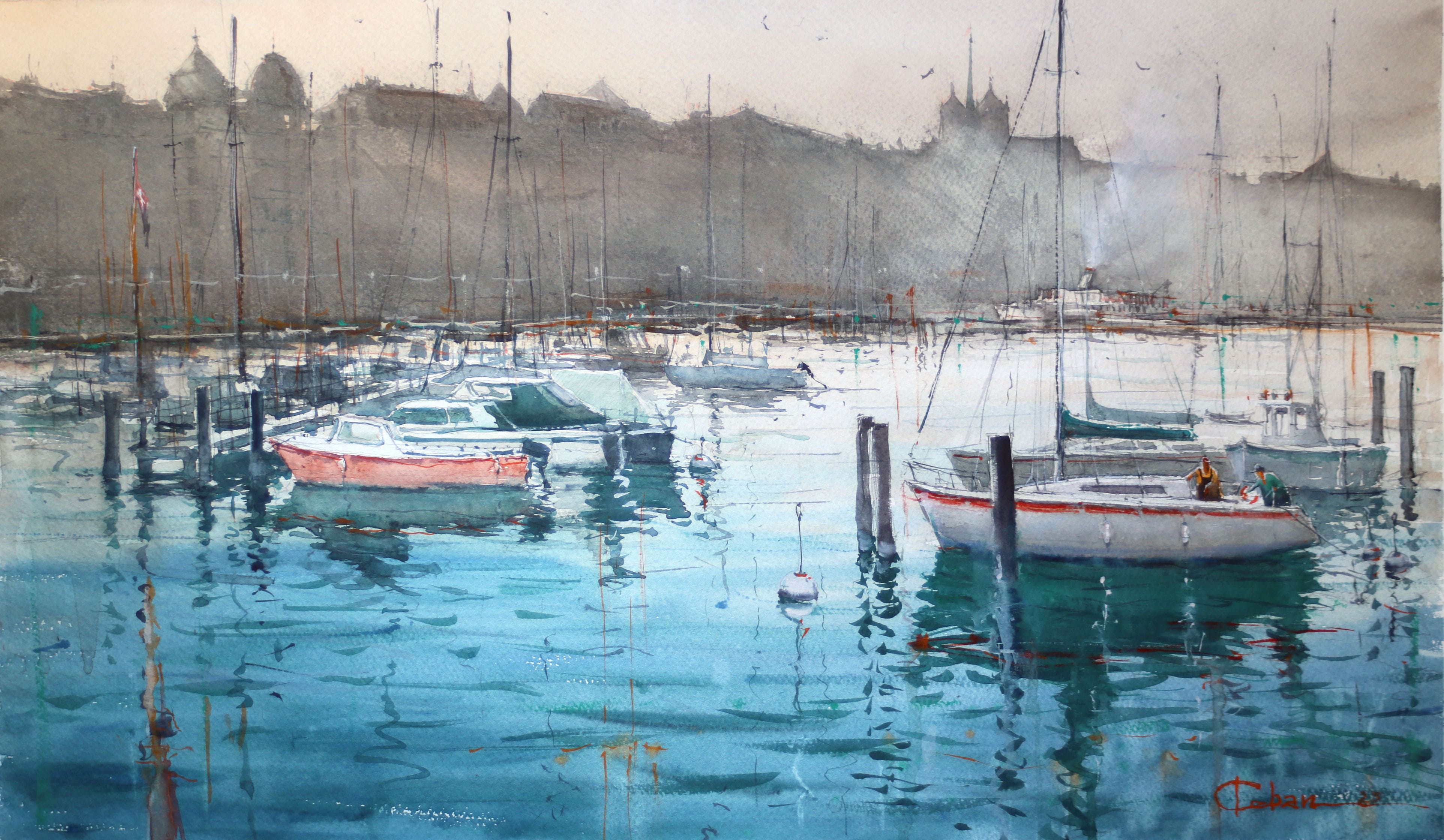 Ceban echo du silence aquarelle 73x41