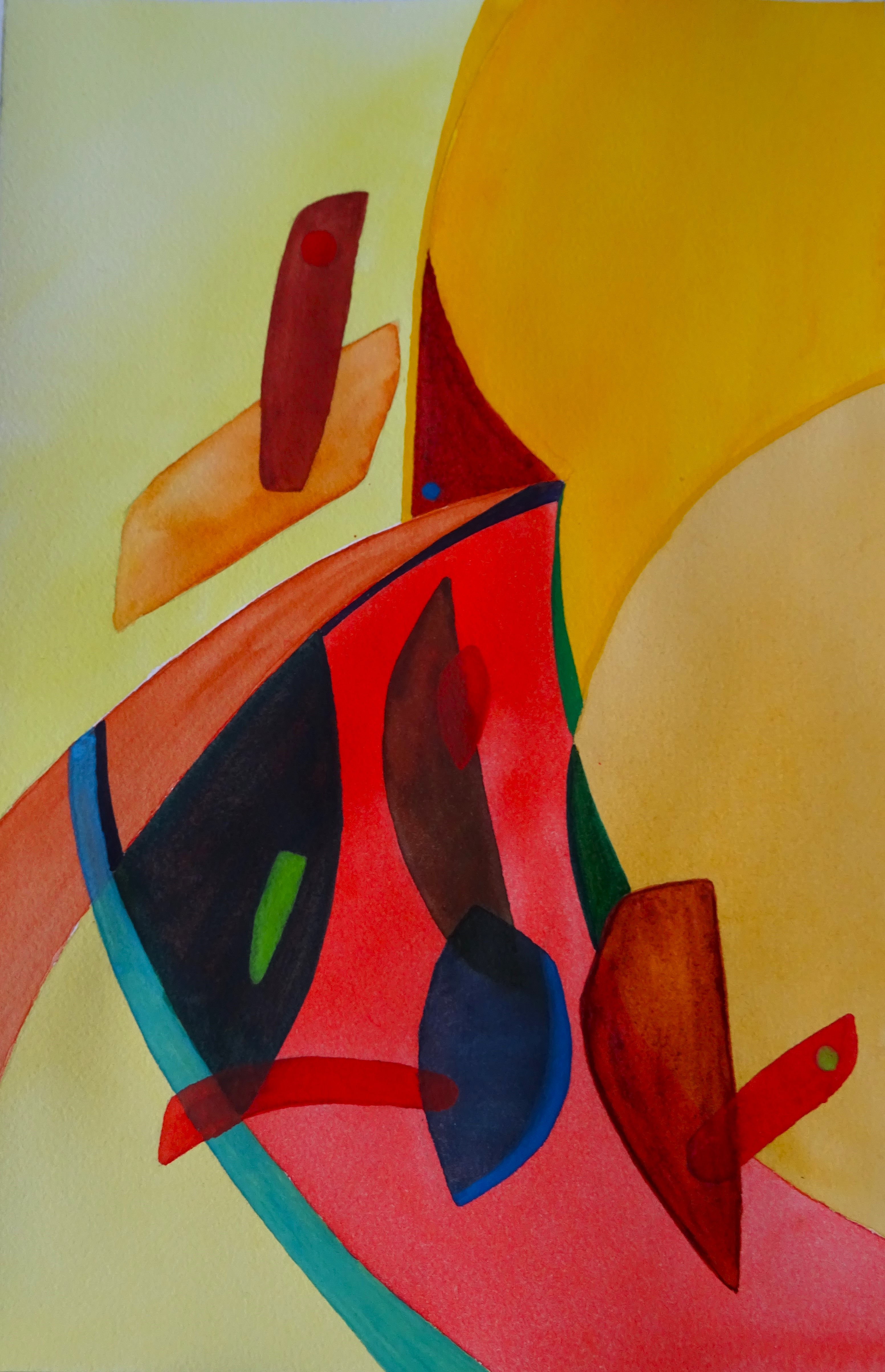 Praquin palette chaude1 aquarelle 39 x 25