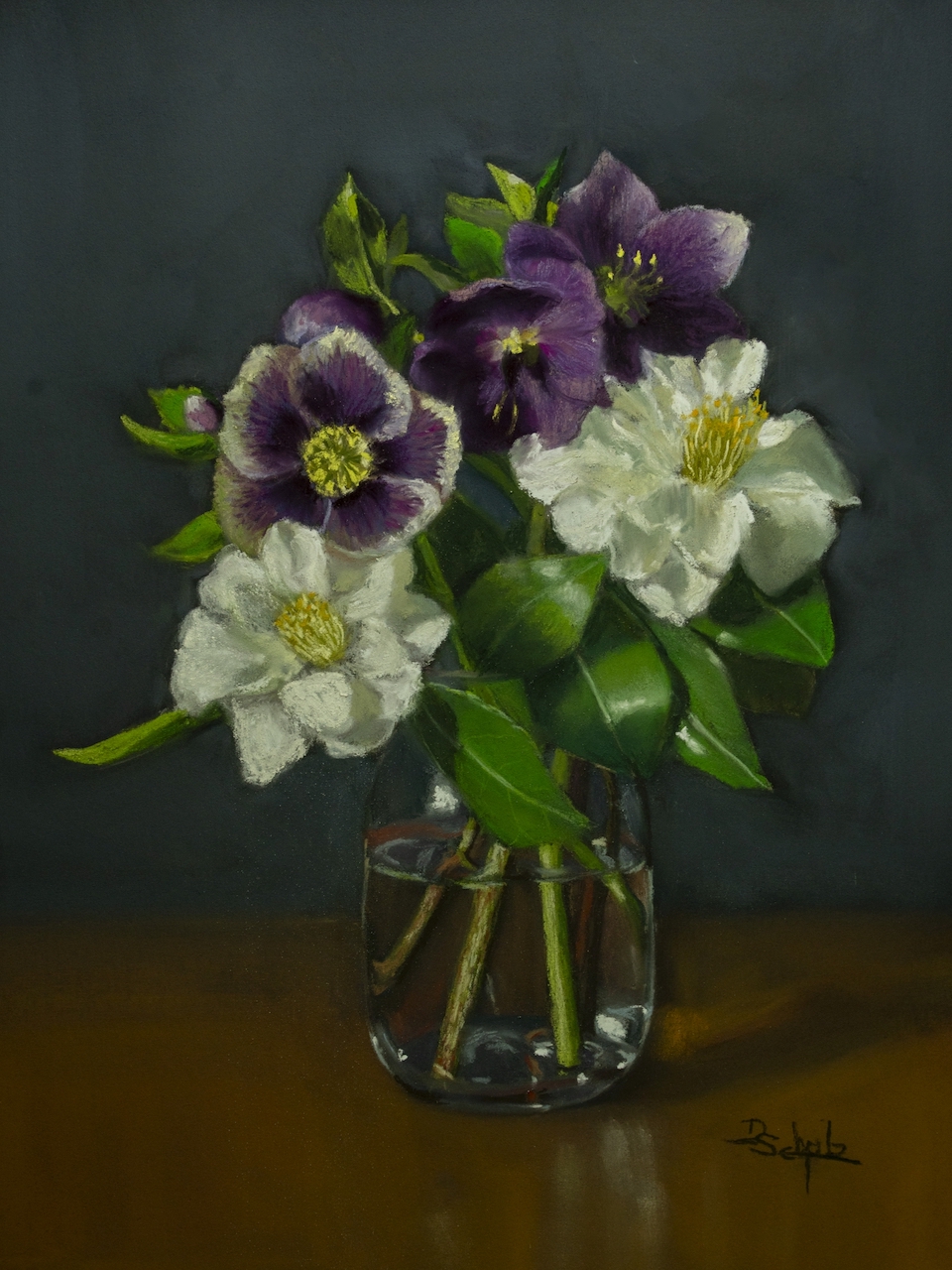 Schulz cadeau d hiver pastel 50x40