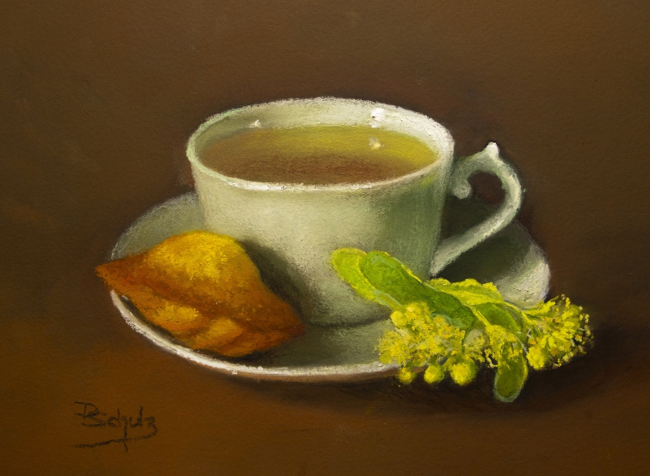 Schulz a la recherche du temps perdu pastel 30x40