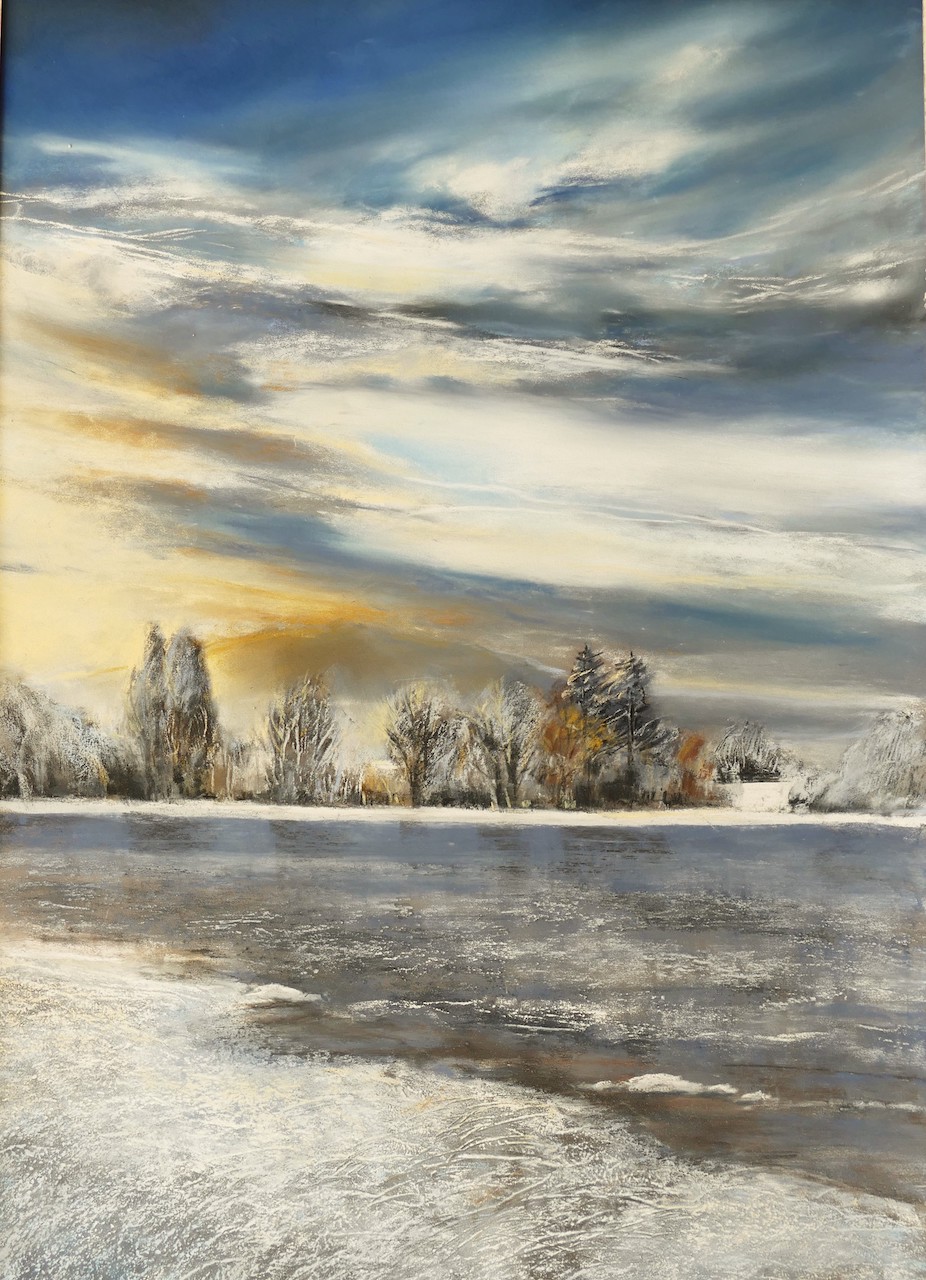 Trigalet ciel d hiver pastel 57x37