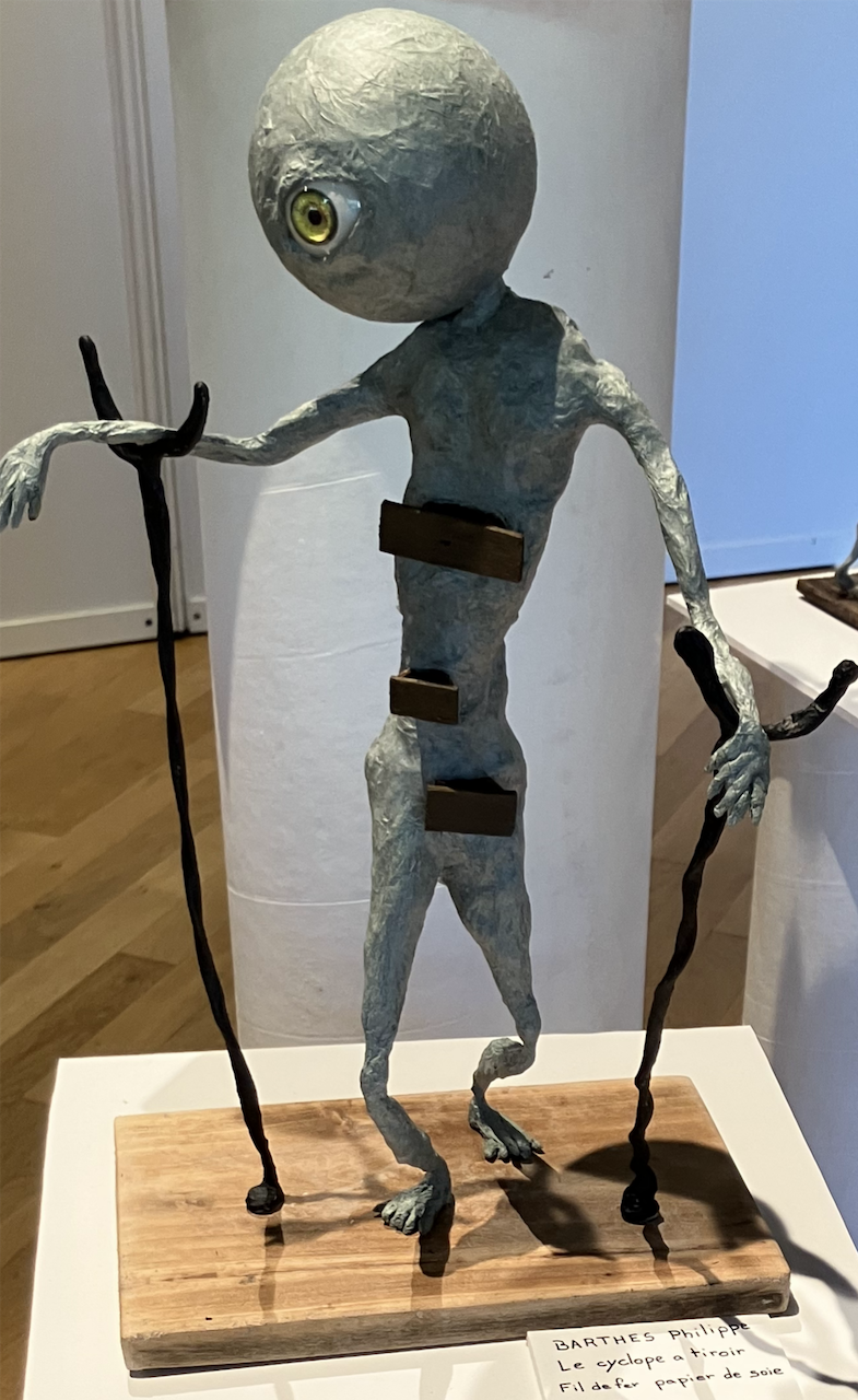 Barthes cyclope a tiroirs 30 cm fil de fer papier