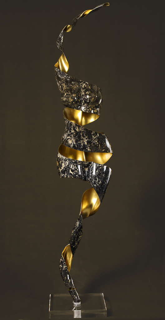 Delselme l e lancement fe minin carbone et dorure h164xp30xl30