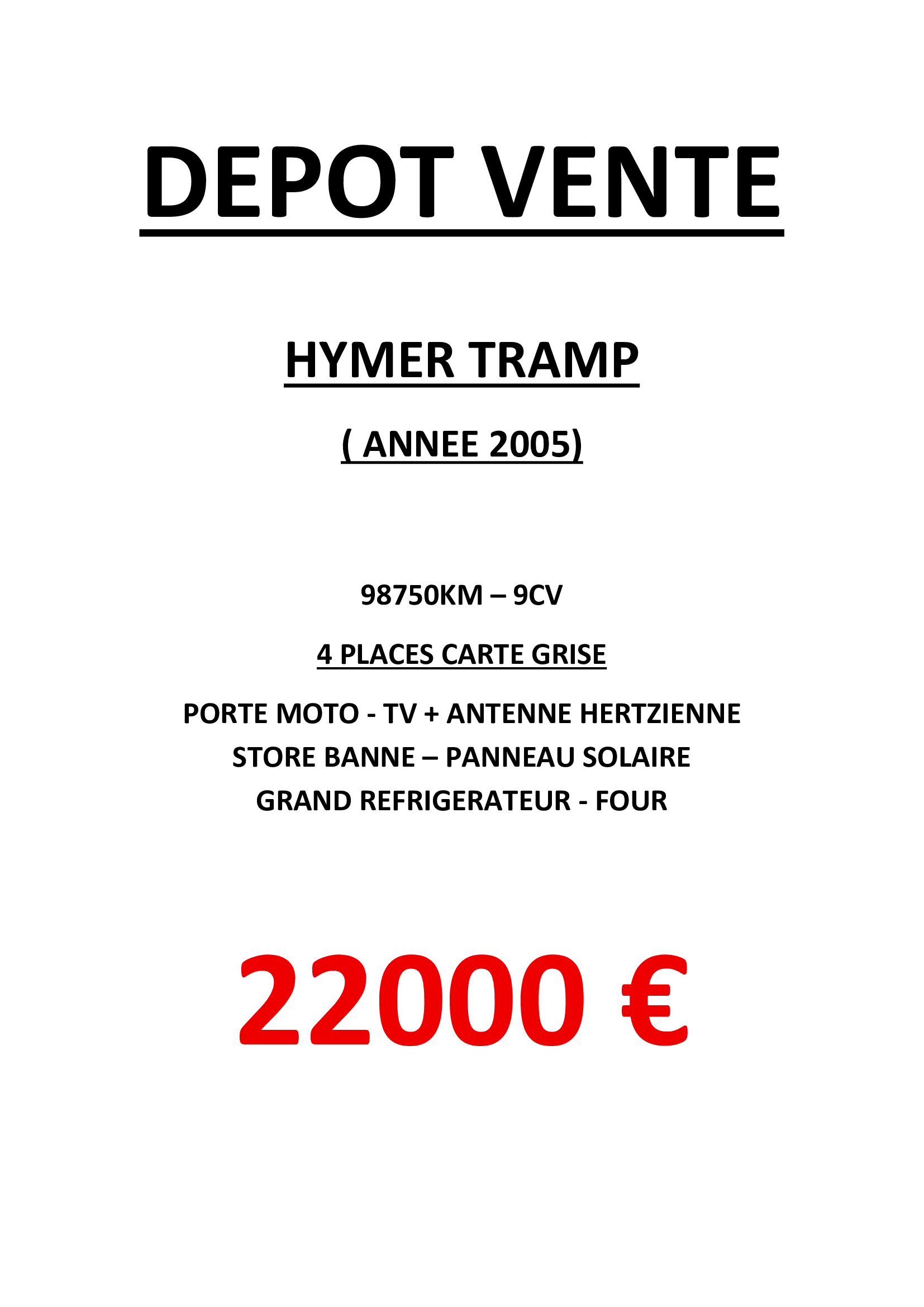 Depot vente 1 model poussier