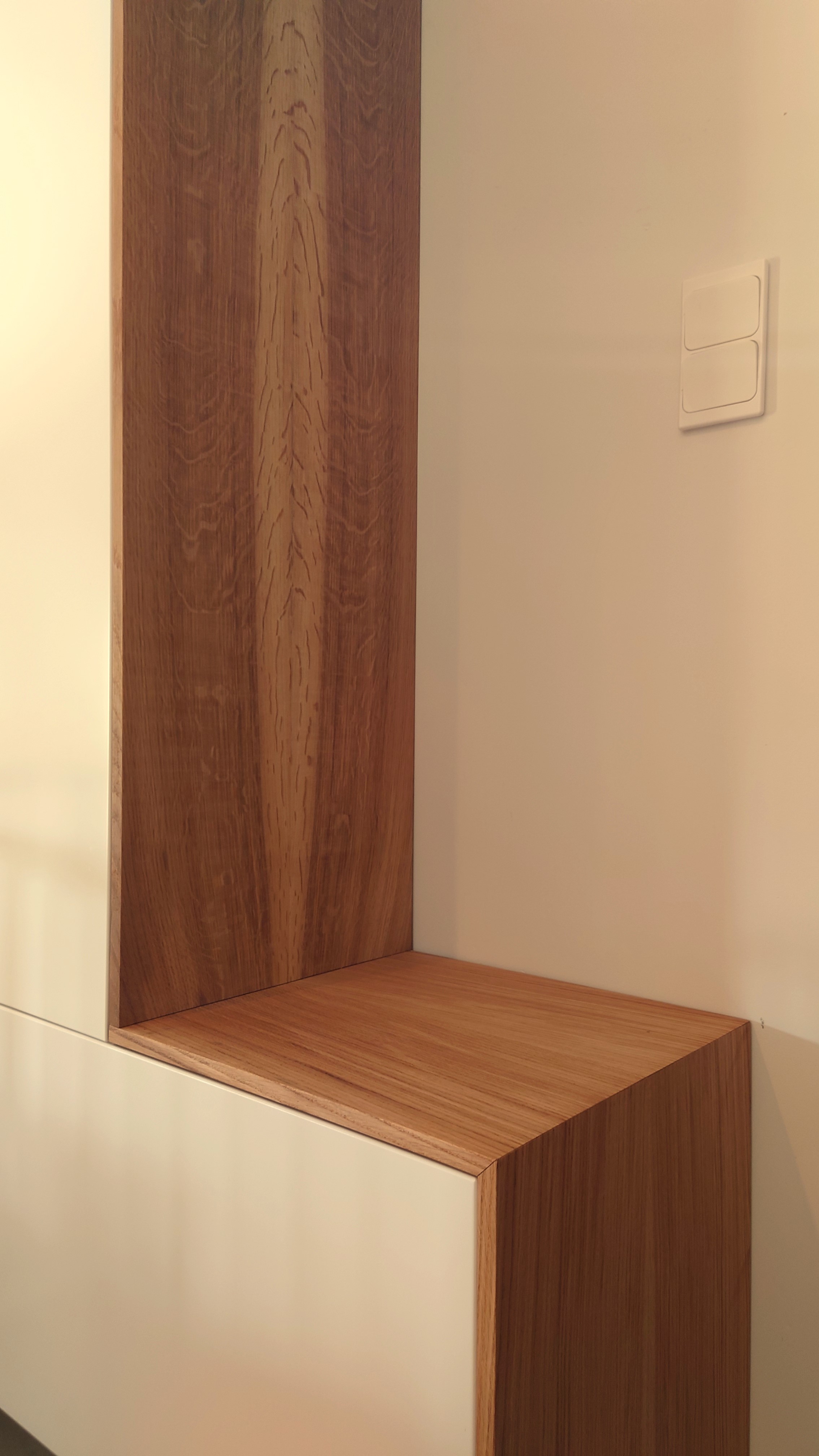 Atelier topobois entree placage chene deplie agencement