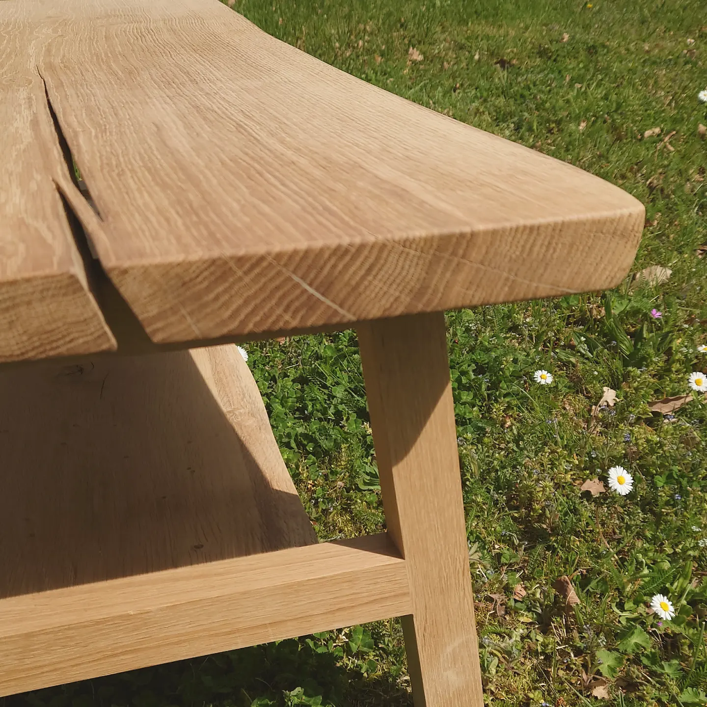 Atelier topobois table basse pietement incline