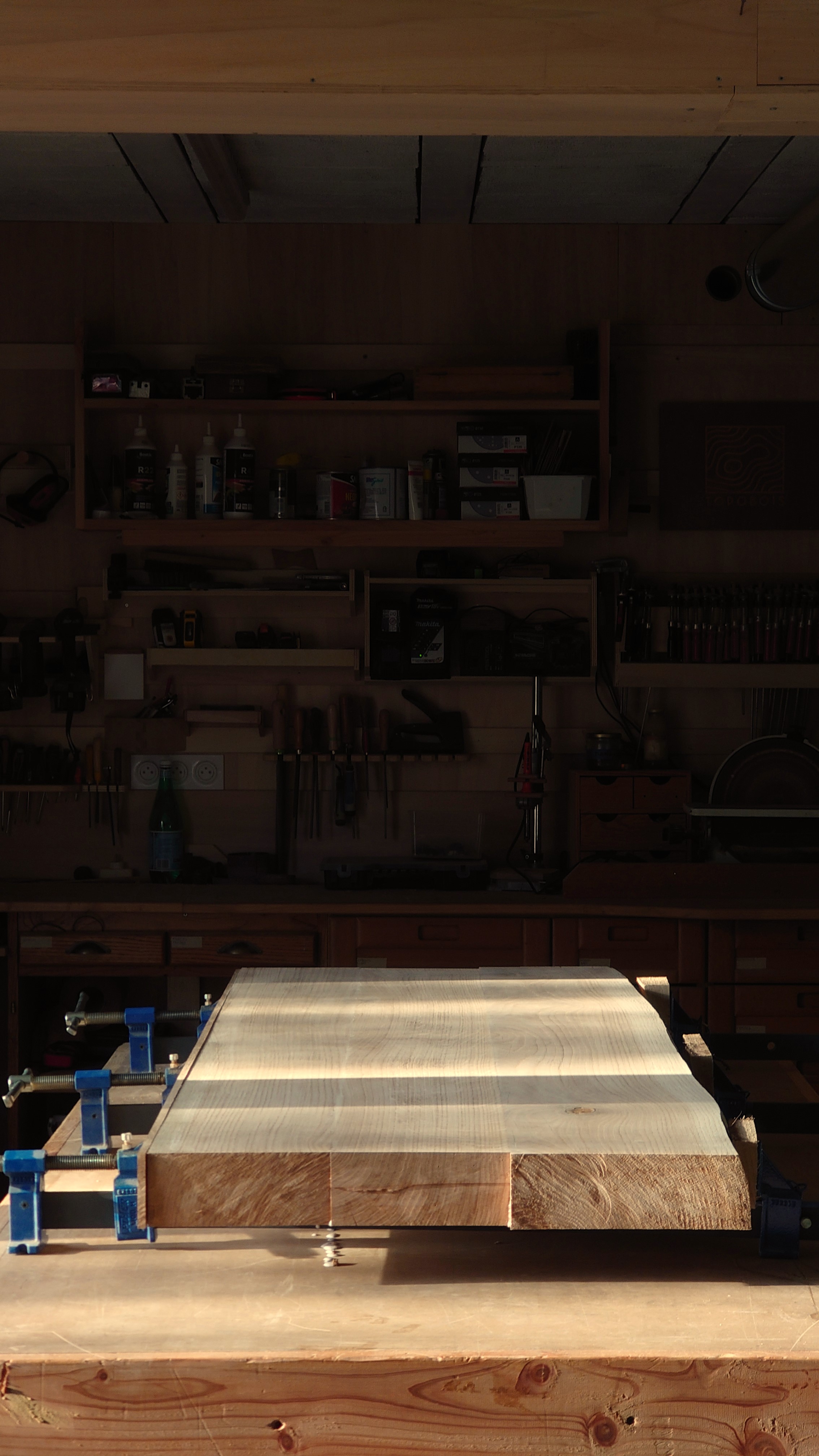 Atelier topobois collage plan de travail salle de bains