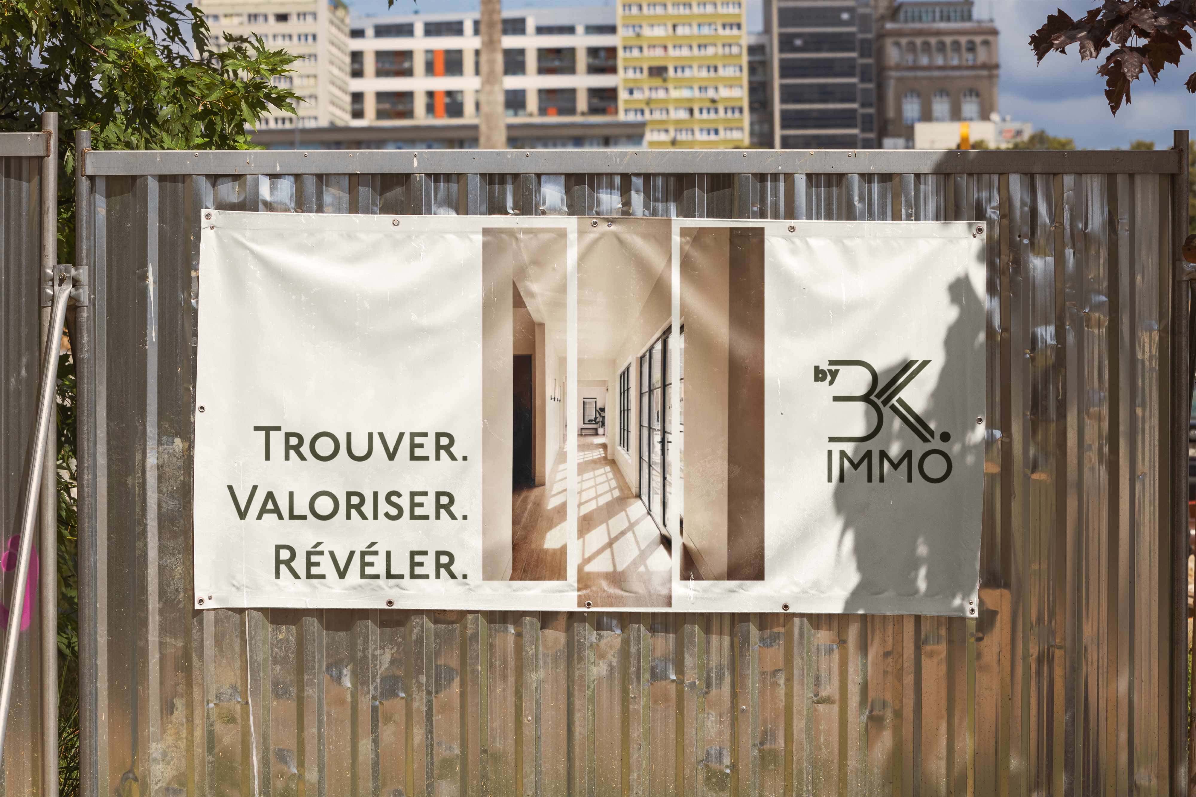 Banner on Construction Fence