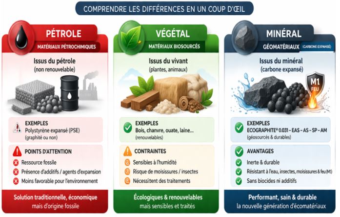 geomateriaux, isolant géosourcé, isolant ecologique, ecographite