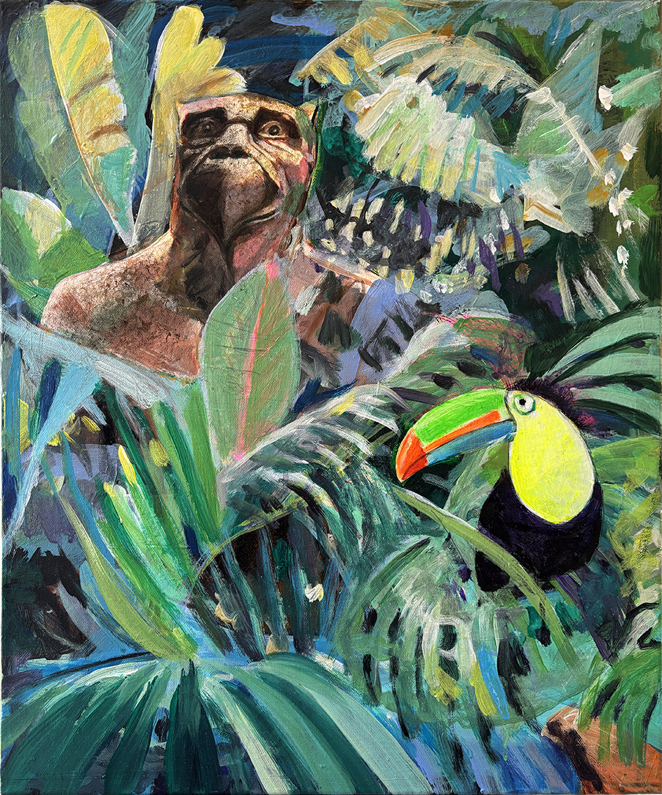 JE SUIS PERDU
Acrylique sur toile 60 x 60 cm
