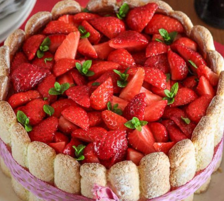 Bavarois-aux-fraises