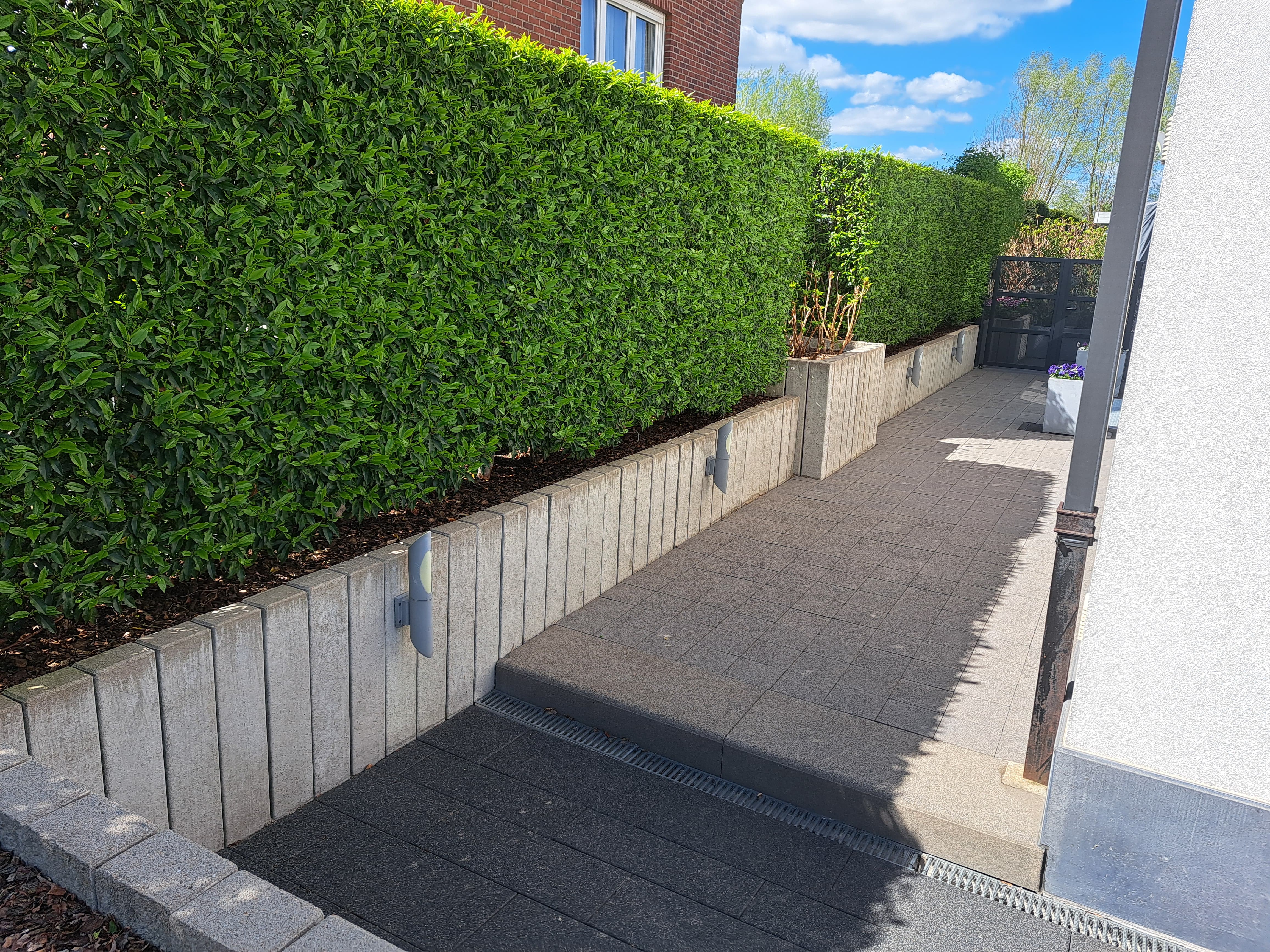 terrasse, clinkers, beton, dur 